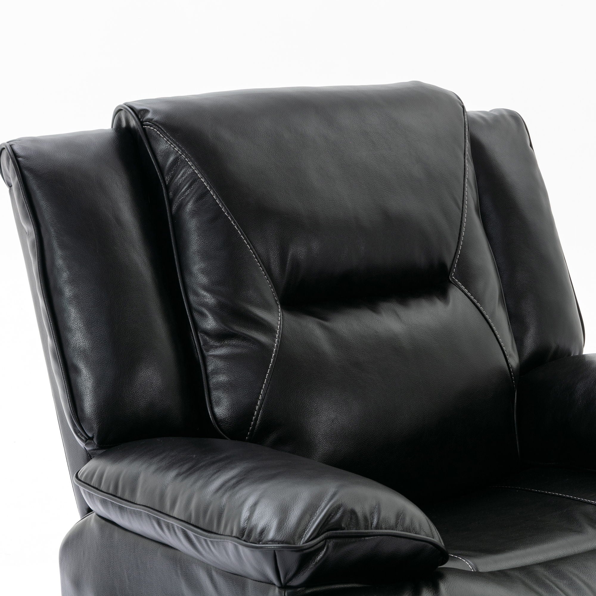 2 Seater Home Theater Recliner Manual Recliner Chair With A LED Light Strip Two Cup Holders And A Storage Box For Living Room