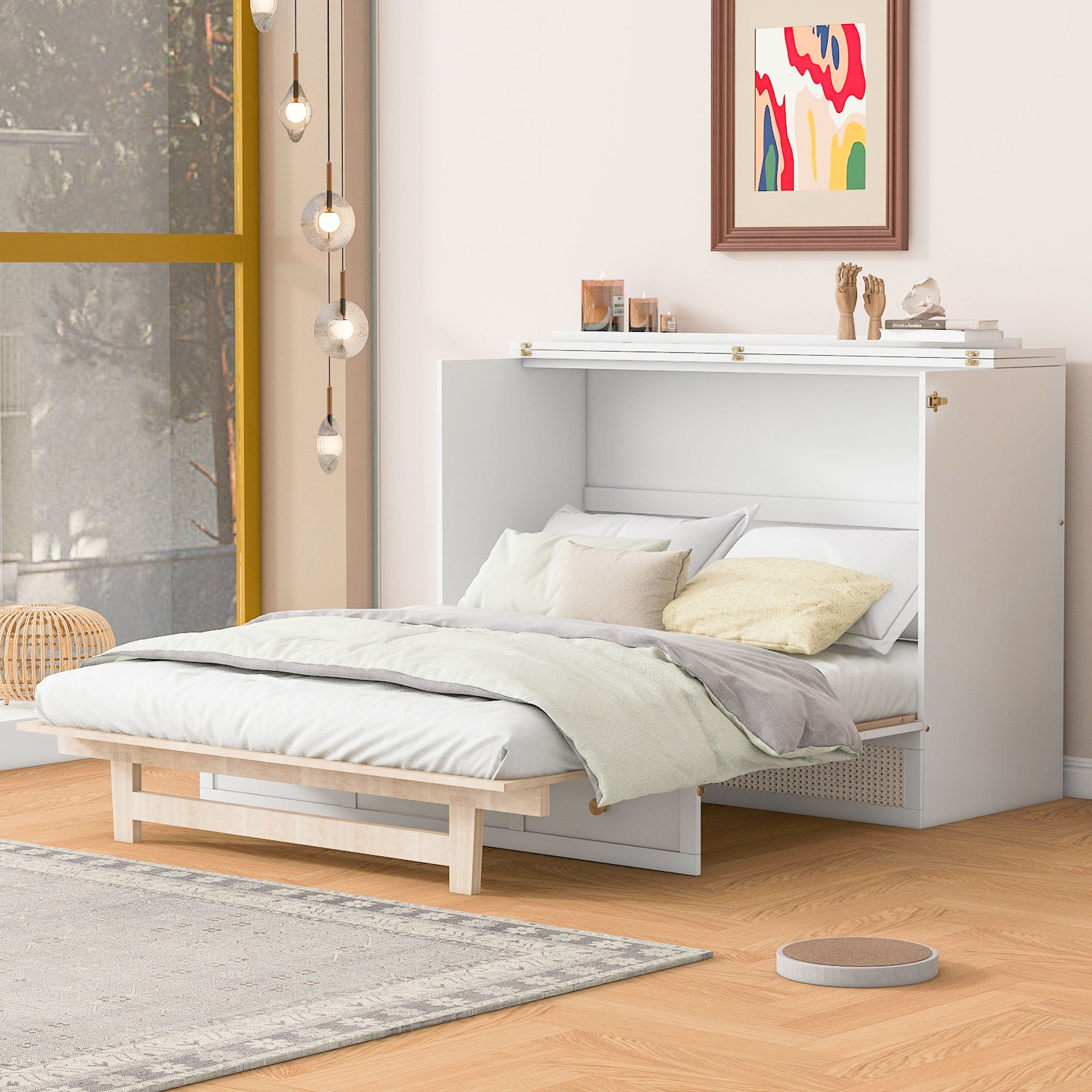 Murphy Bed With Large Drawers, Space Saving Design