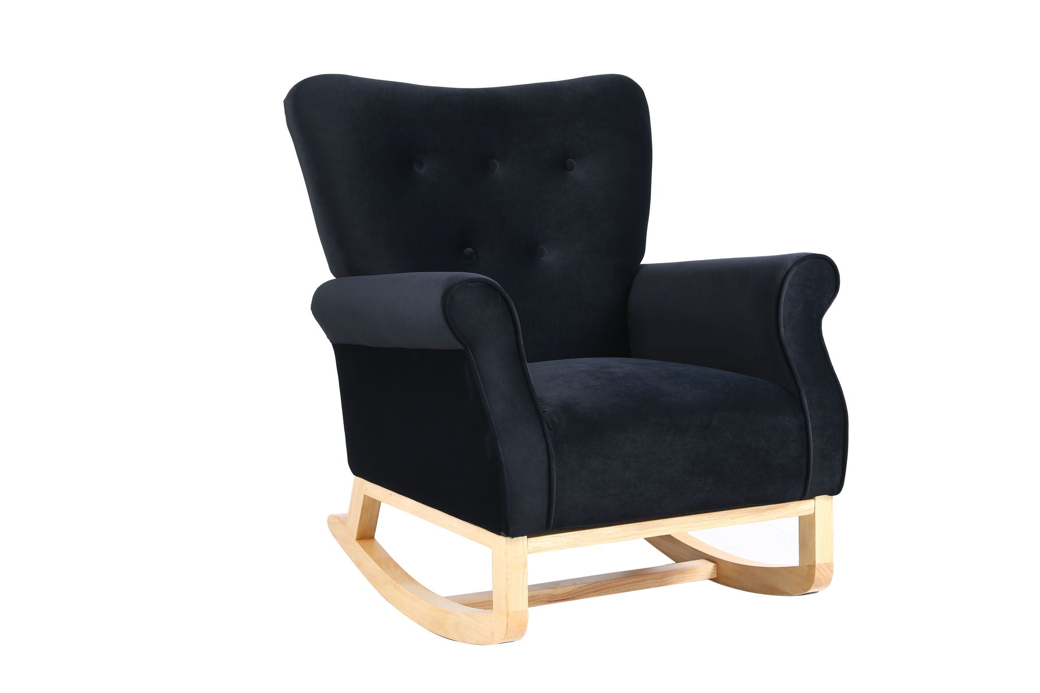 Modern Rocking Chair, Upholstered Accent Chair For Nursery, Small Contemporary Rocke