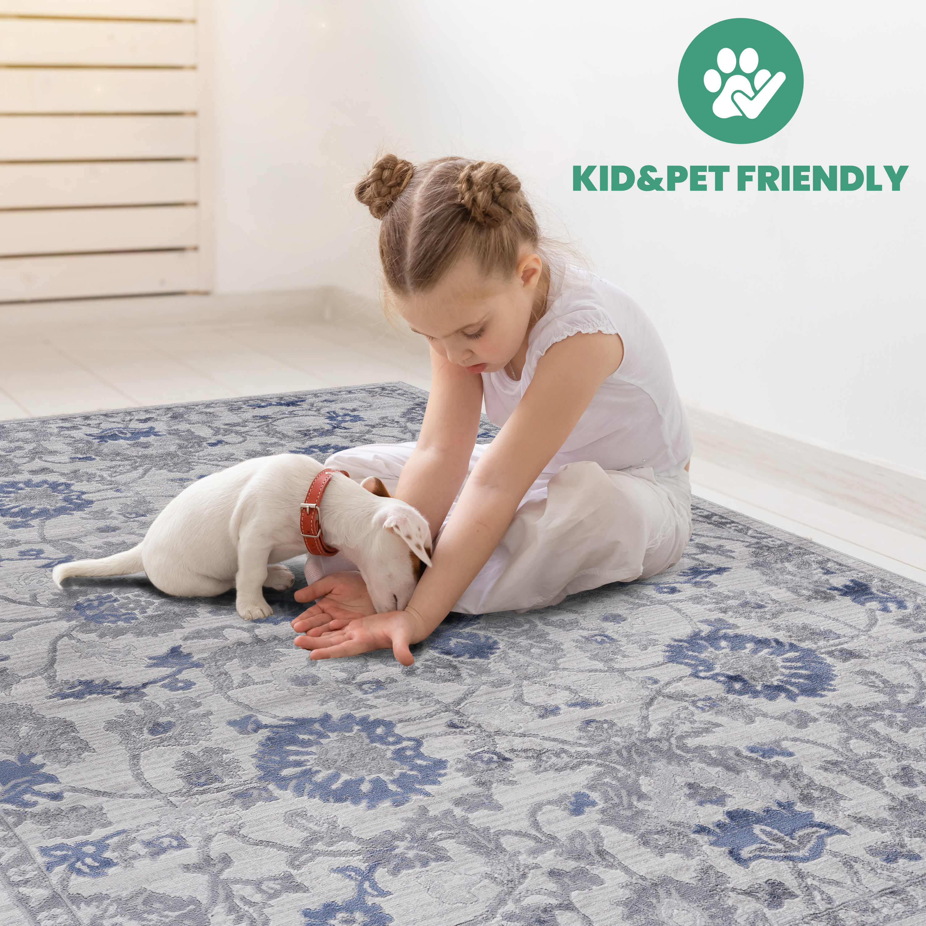 NAAR MARFI Collection Oriental Non-Shedding and Stain Resistant Area Rug