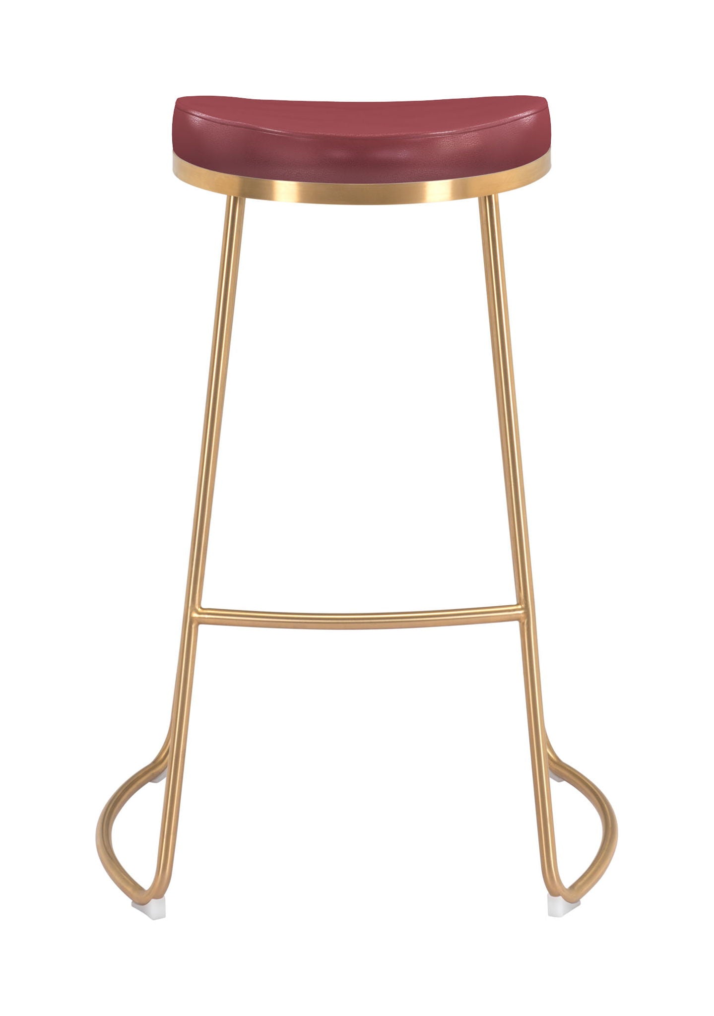 Bree - Barstool (Set of 2) - Burgundy & Gold