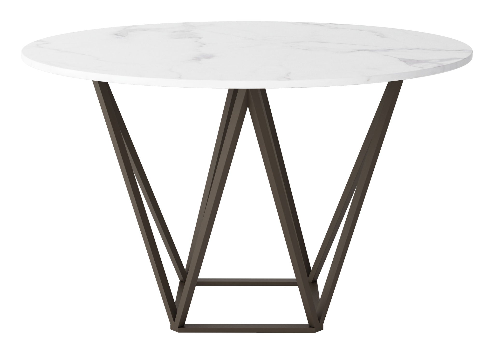 Tintern - Dining Table - White / Antique Brass