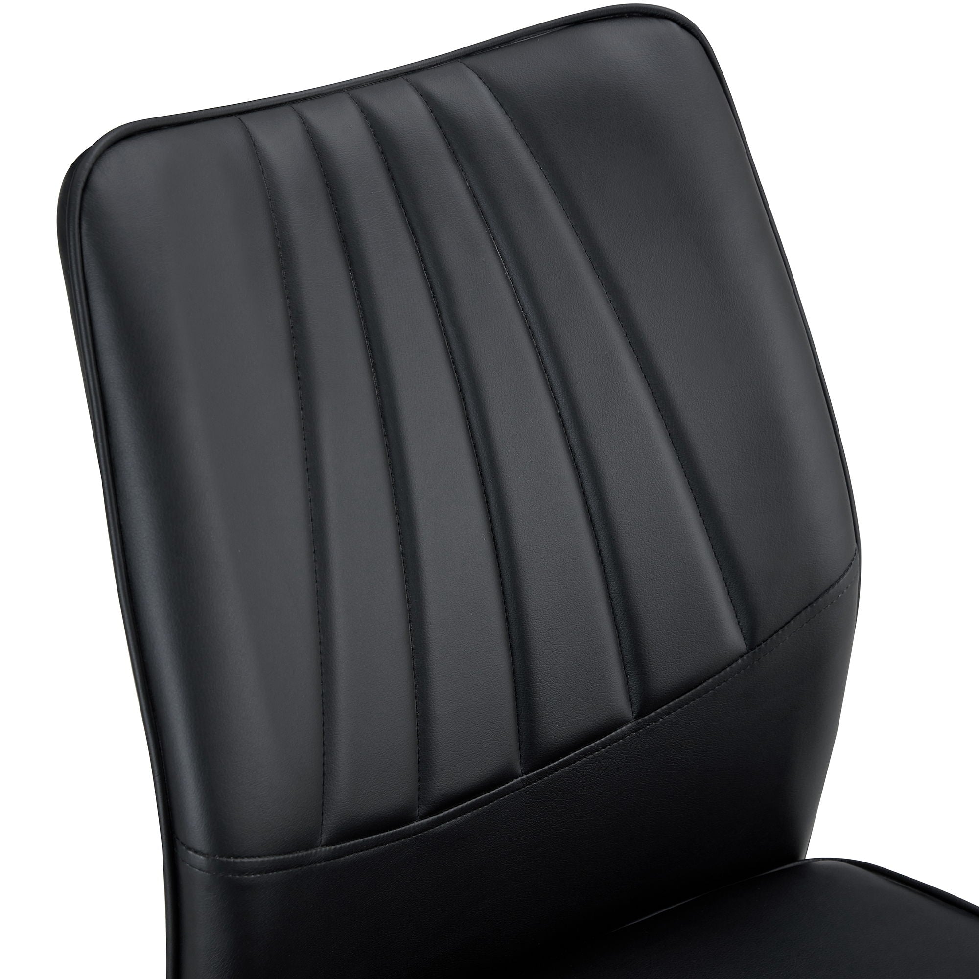 Medieval Modern Dining Chairs With Cushions And Metal Legs Material (Set of 4) - Black