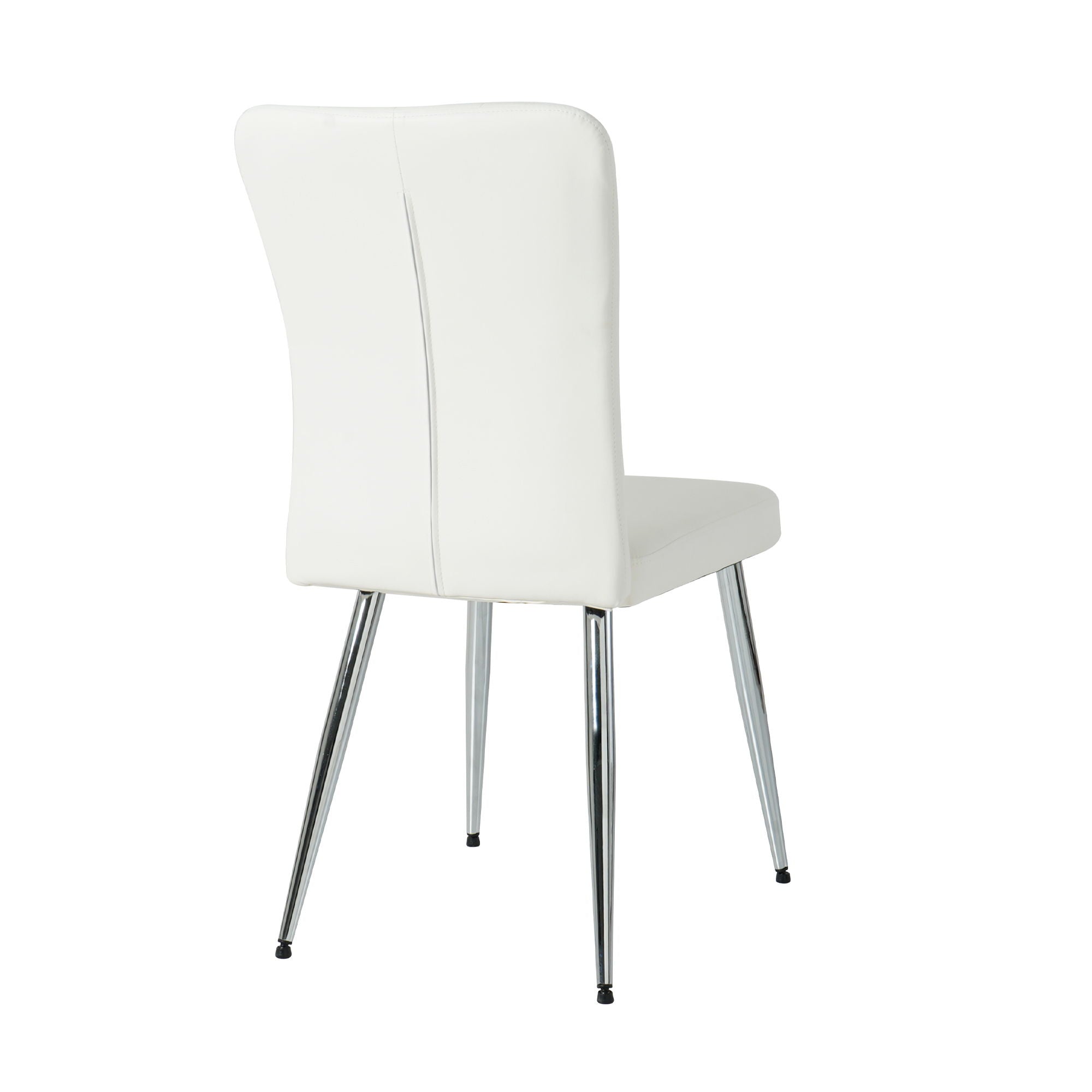 Modern Dining Chair With Electroplated Metal Legs (Set of 4)