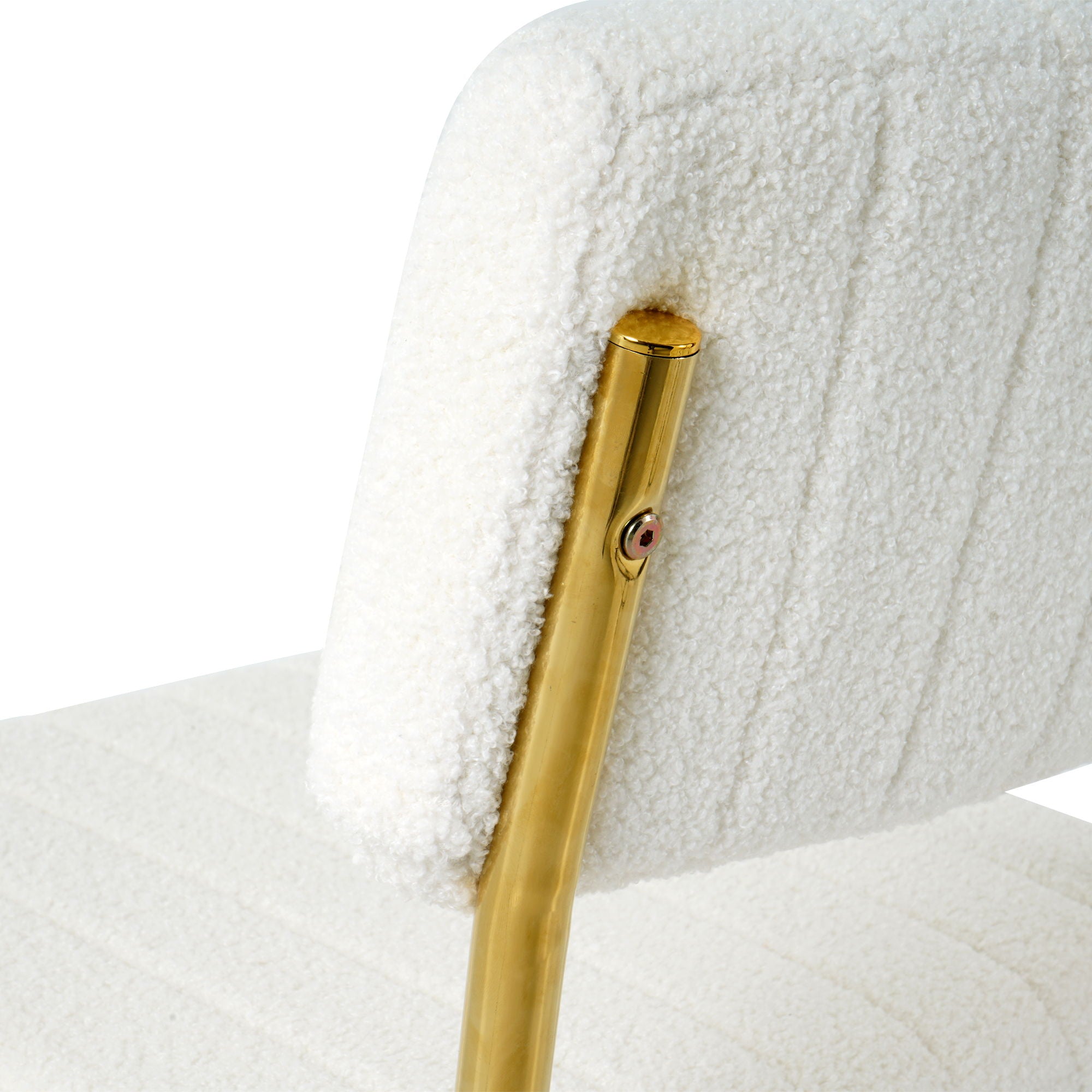 Modern Light Luxury Dining Chair With Metal Legs And Bow Design