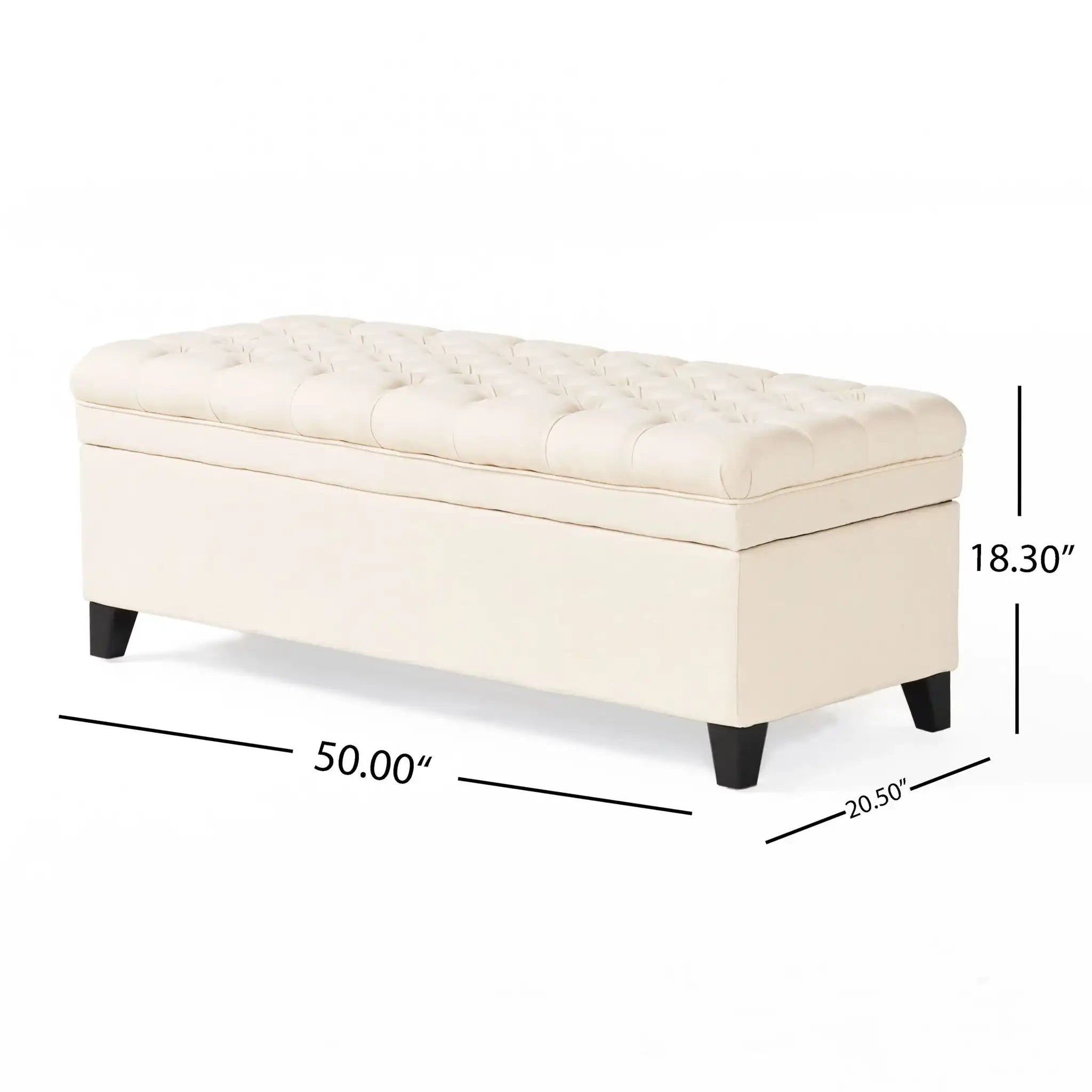 Juliana - Storage Ottoman With Birch Legs
