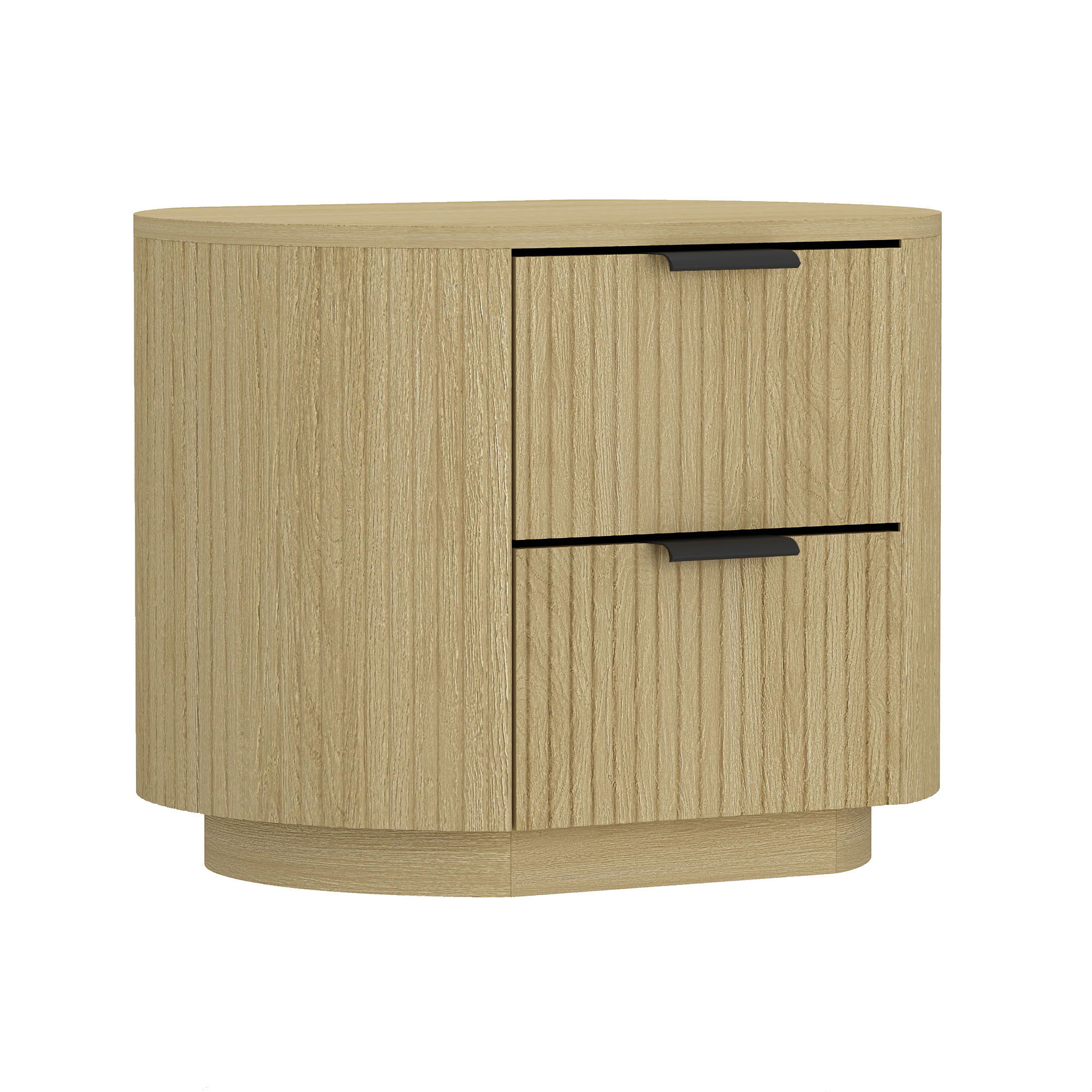 Olivia - Nightstand With 2 Drawers - Oak