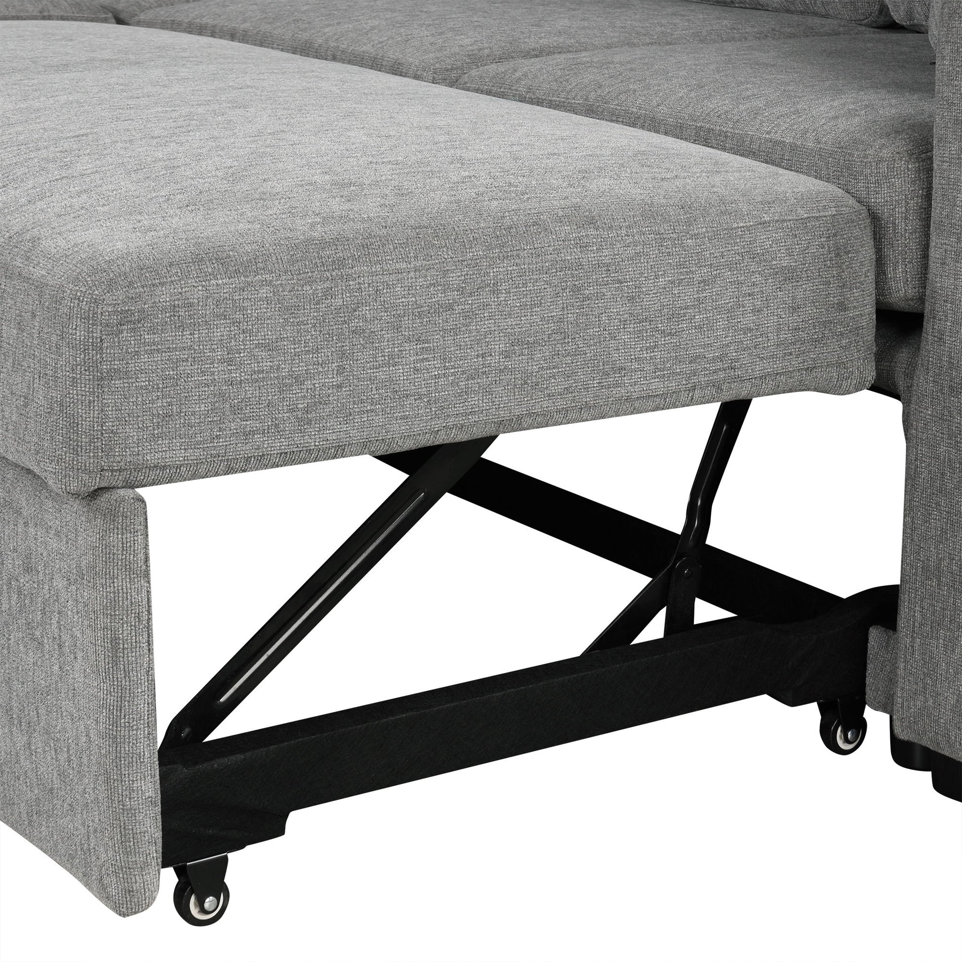 Convertible U-Shaped Sectional Sofa With Pull-Out Bed - Best Buy Furniture