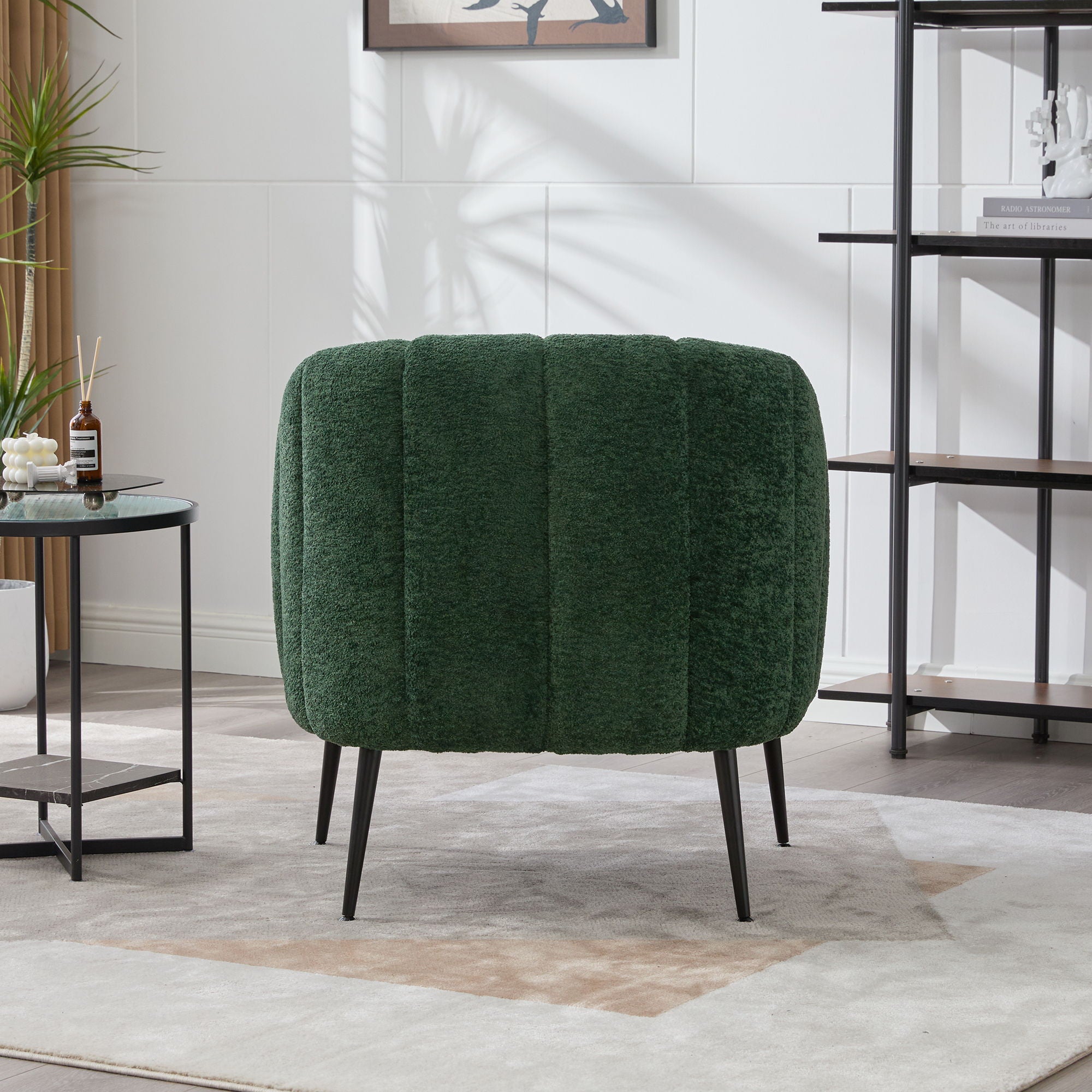 Vanity Barrel Accent Lounge Chair - Green