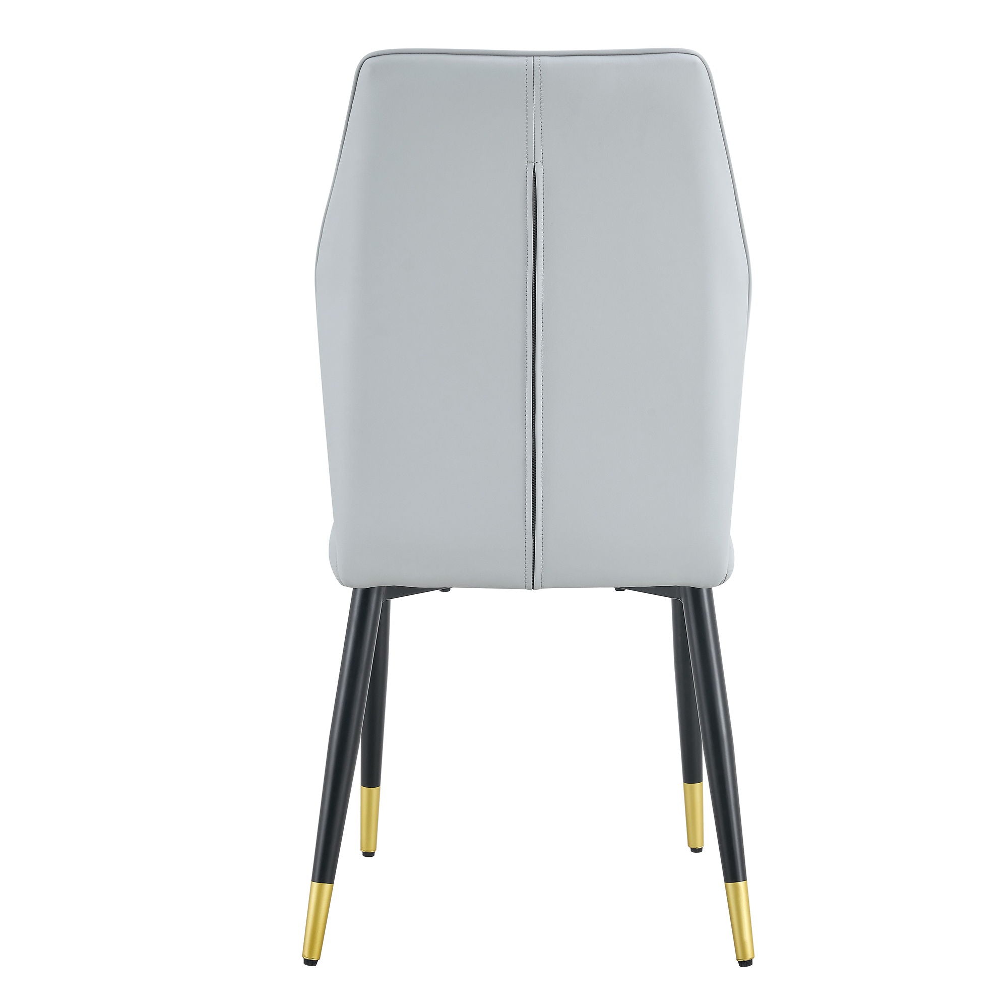 4 Modern Dining Chairs With Stylish Patterned Backrest And Metal Legs