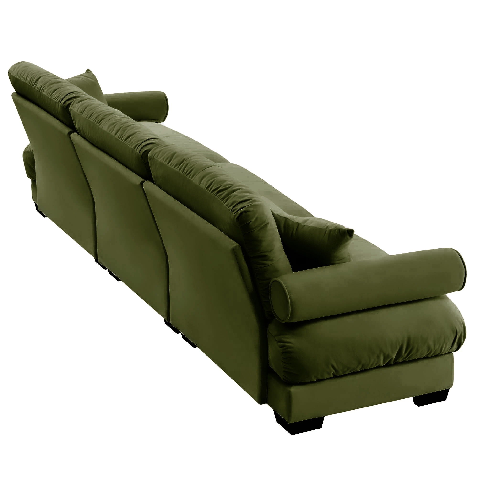Modern Oversize Sofa With Cloud Like Comfort, Featuring Waist And Throw Pillows