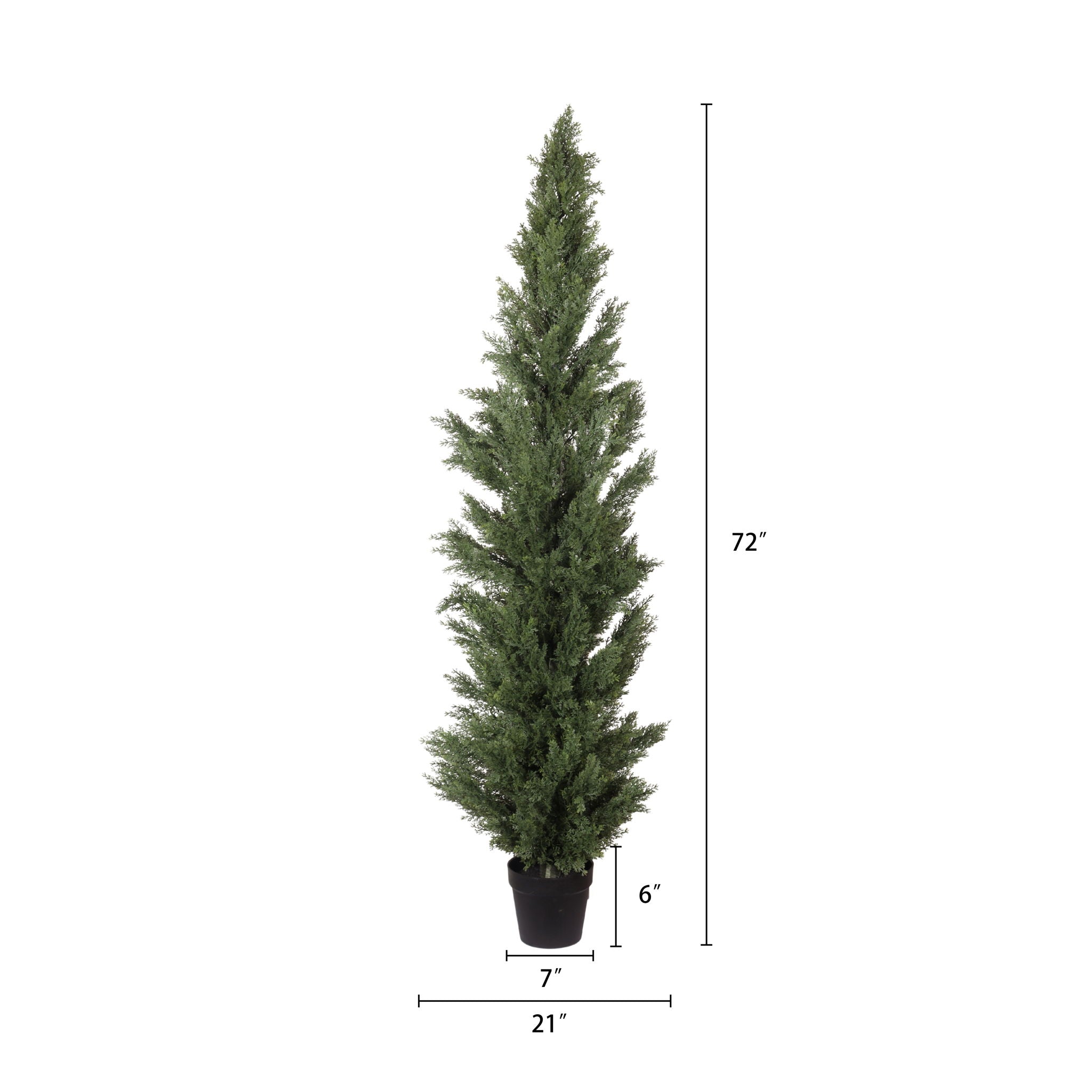 Realistic Artificial Cypress Tree, UV Resistant Indoor / Outdoor Topiary Plant For Garden Or Entryway Decoration - Green Leaves