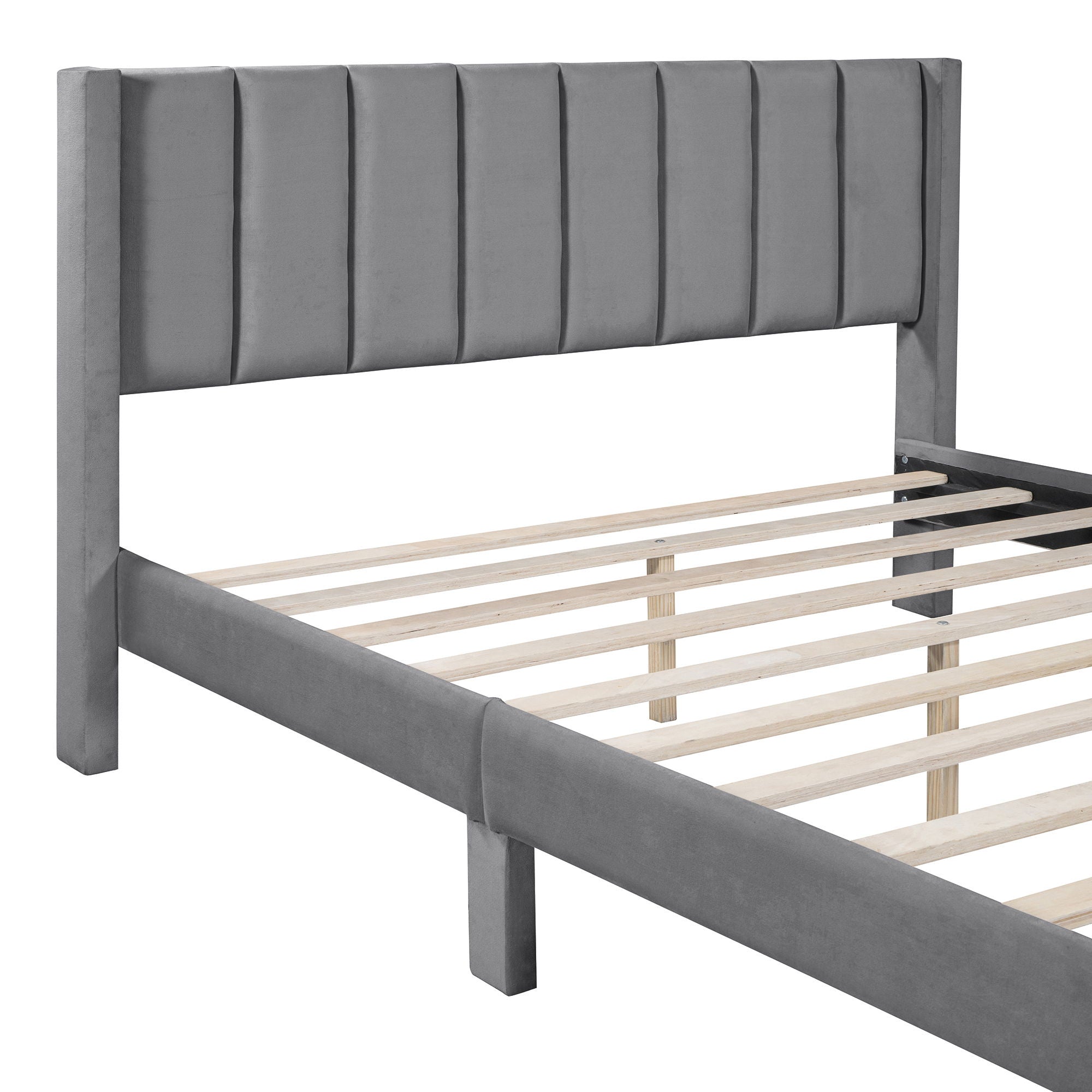 Storage Elegant Upholstered Platform Bed With Drawer
