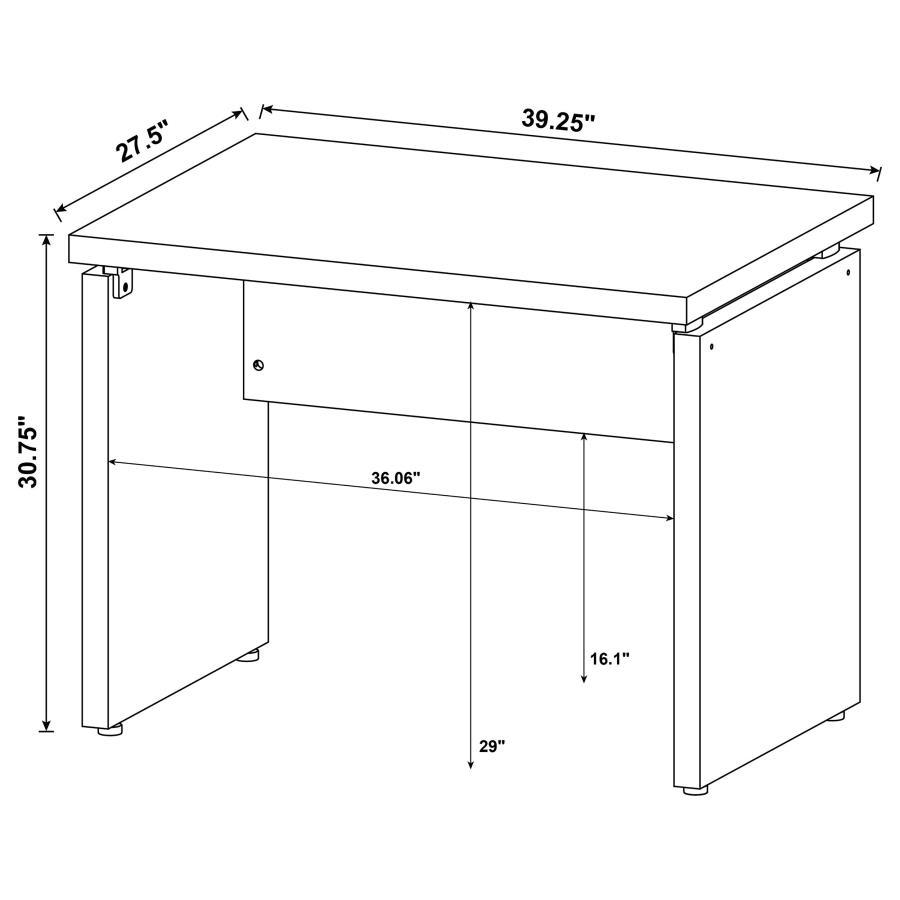 Skylar - Square Corner Table - Cappuccino