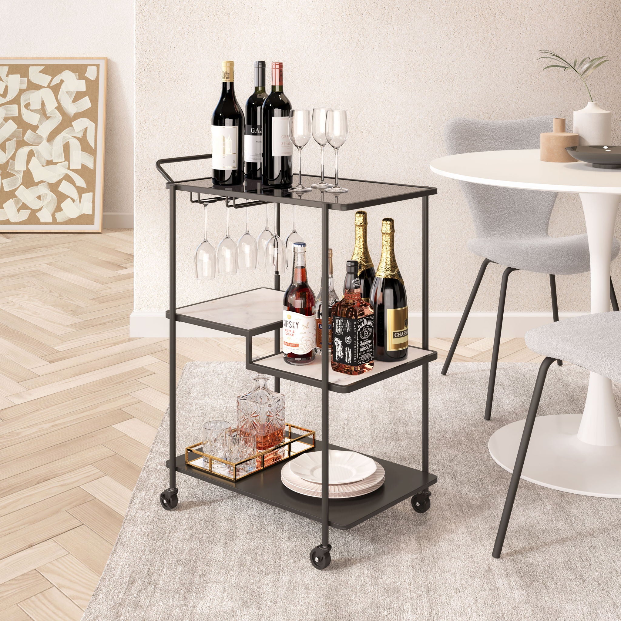 Constanza - Bar Cart - Black