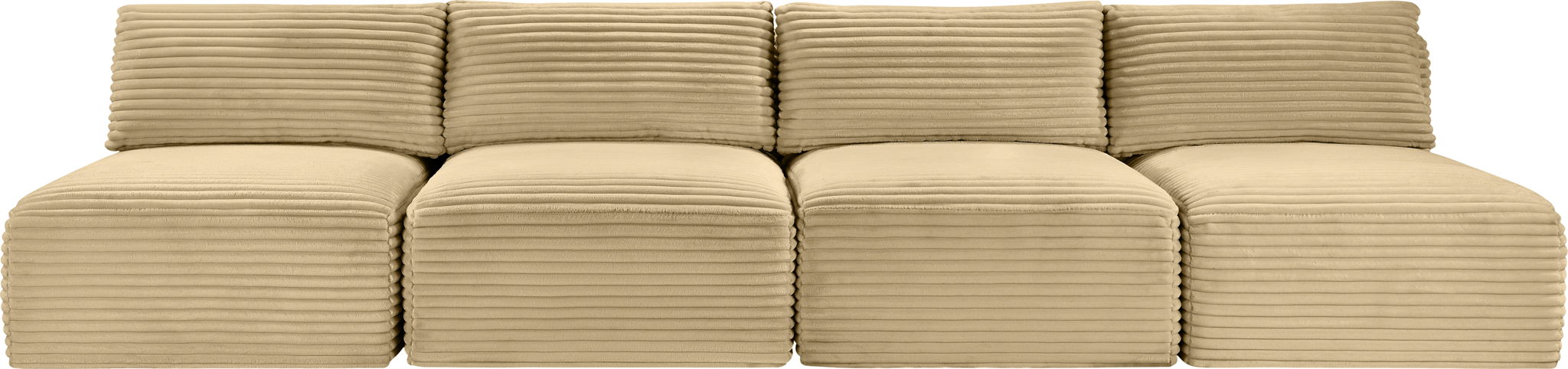 Shaggy - 4 Seat Modular Armless Sofa - Best Buy Furniture