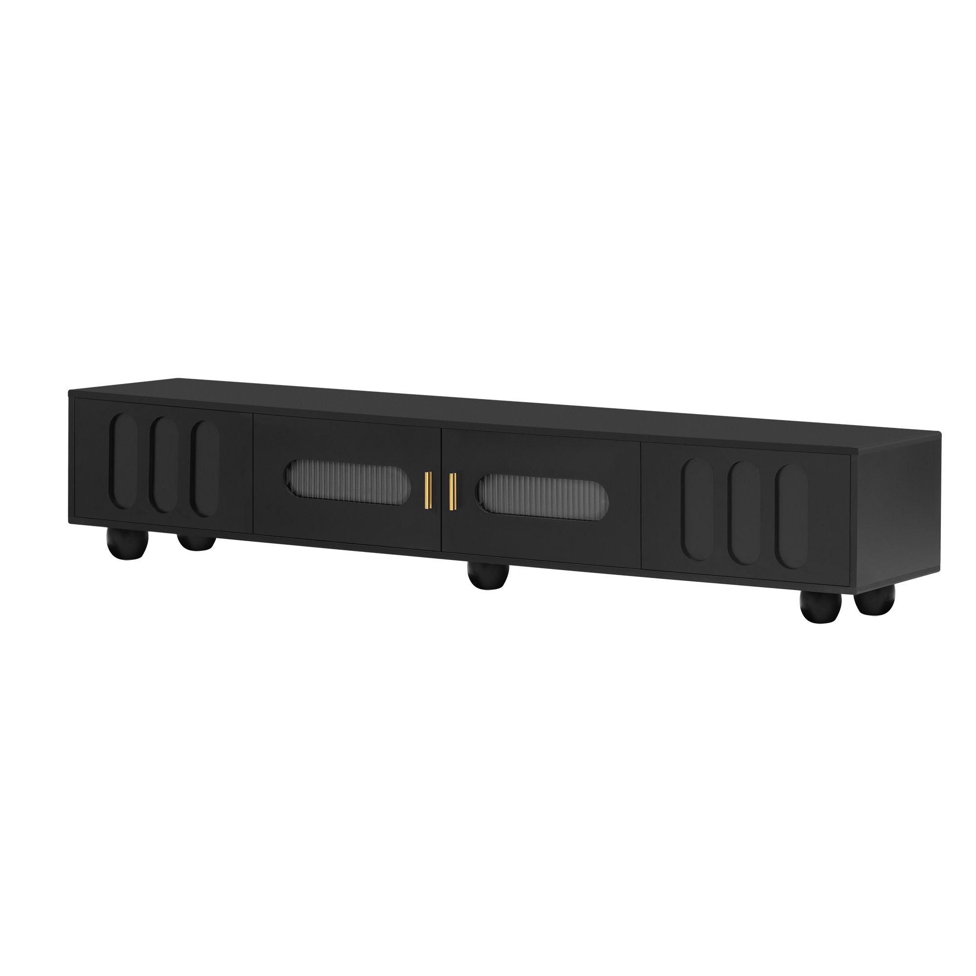 Modern TV Stand For TVs Up To 80", 2 Drawers And Cabinet
