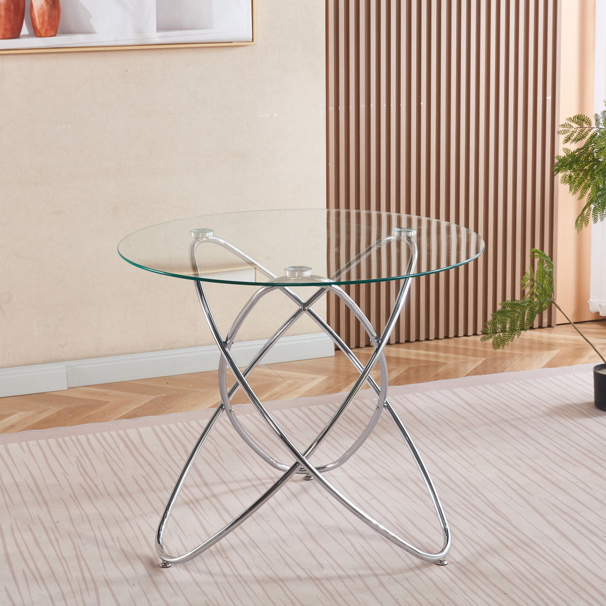 Metal Leg Dining Table With Tempered Glass Top - Best Buy Furniture