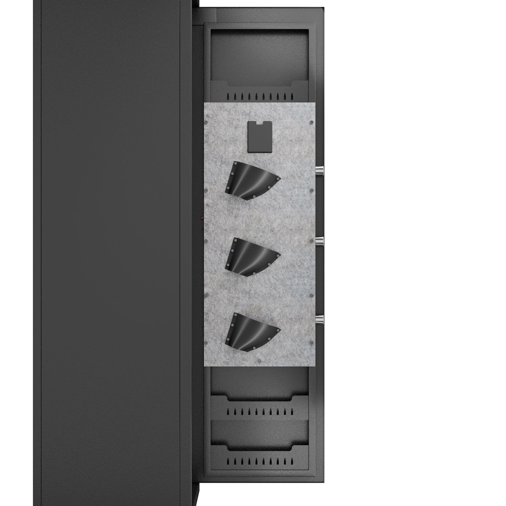 Gun Safes For Home Rifle And Pistols, Fingerprint Electronic Safe With Quick Access, Detachable Partition - Black - Best Buy Furniture