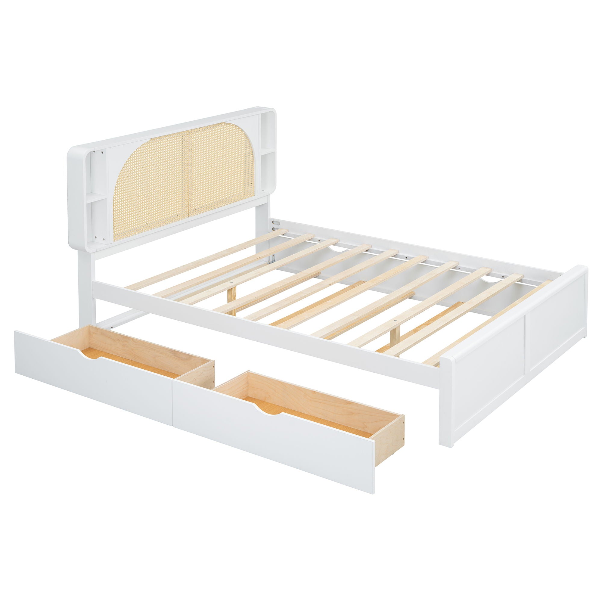 Headboard Bed With 2 Drawers And Trundle