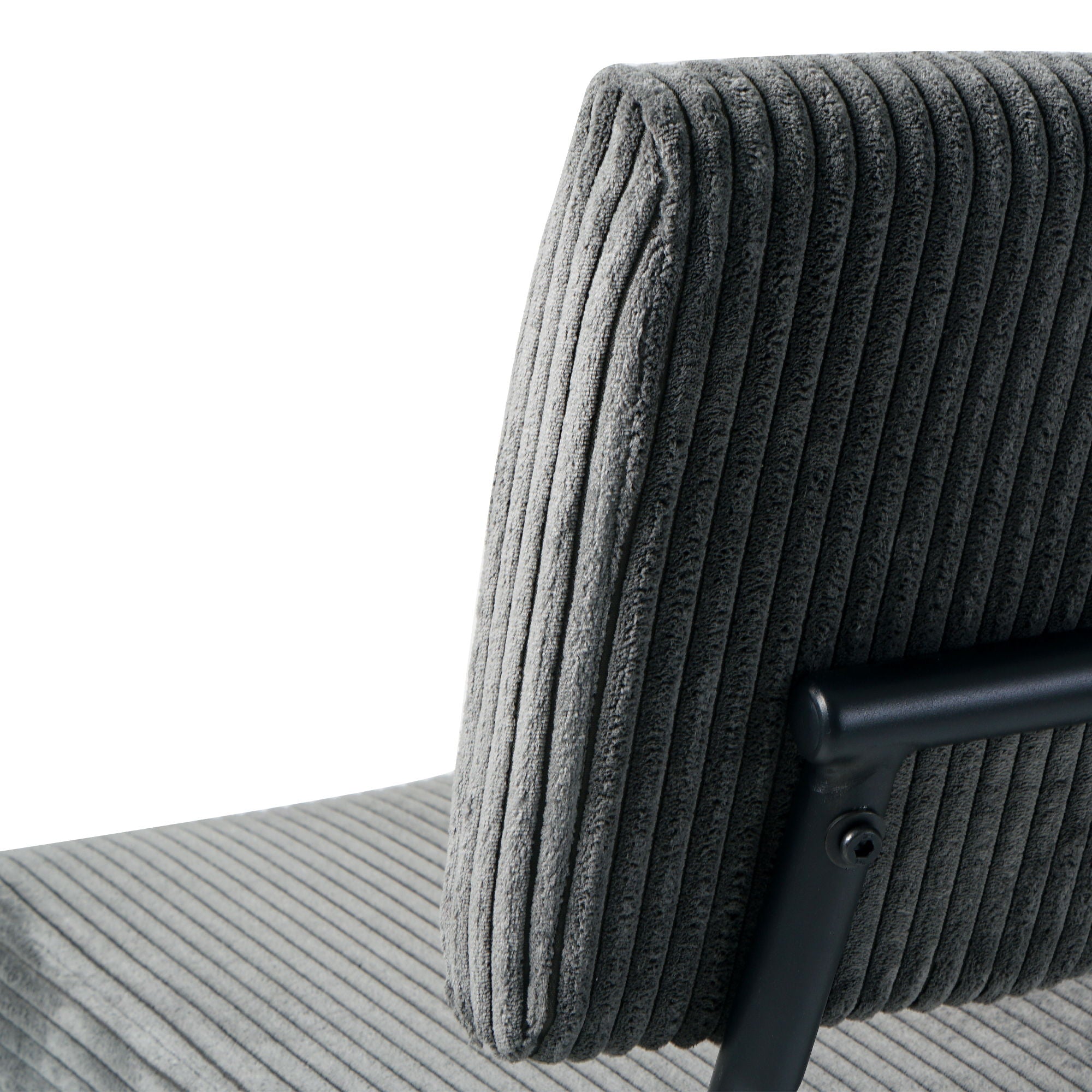 Modern Upholstered Dining Chair With Metal Legs