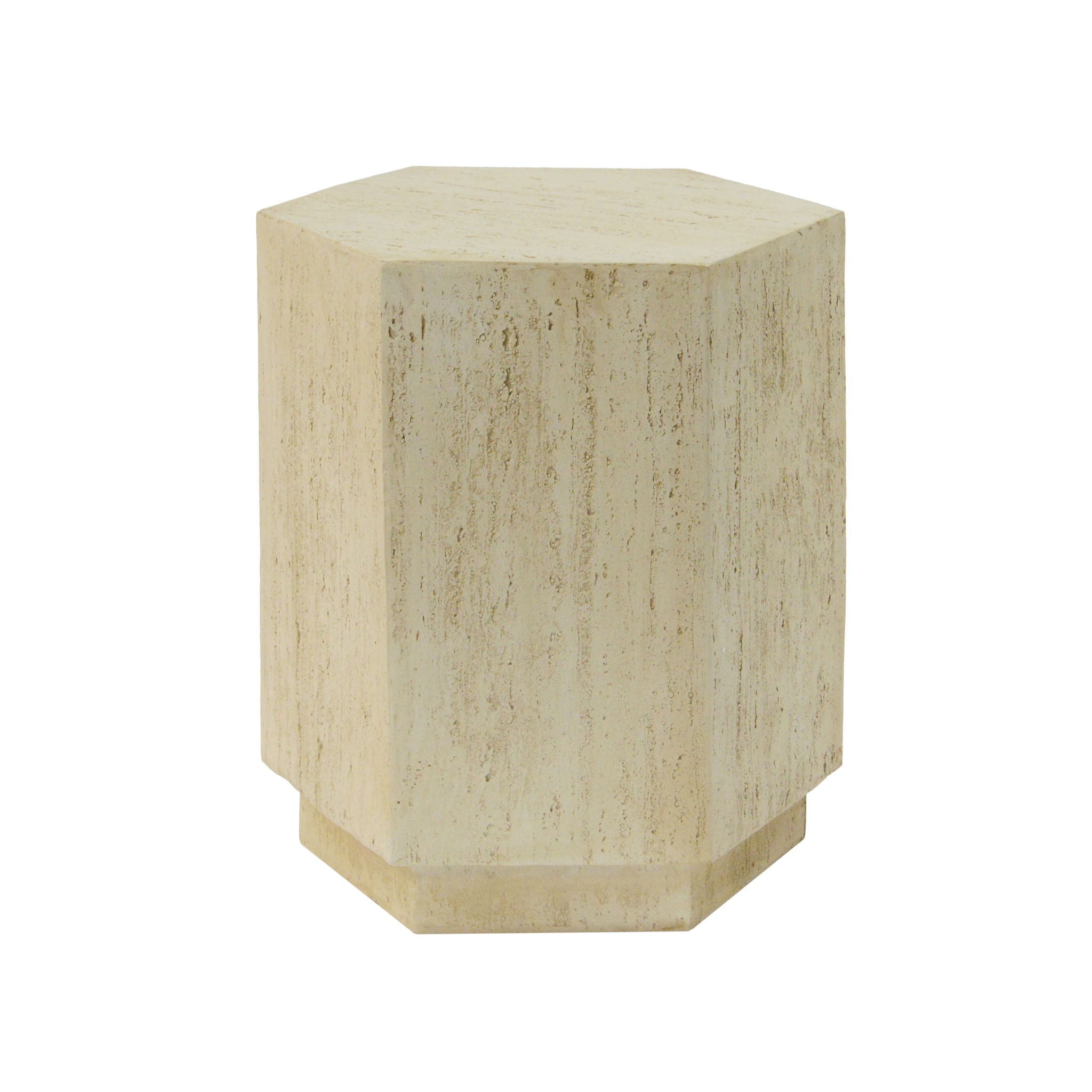Hexagonal Archaistic Side Table High Quality Magnesium Oxide - Antique Brown