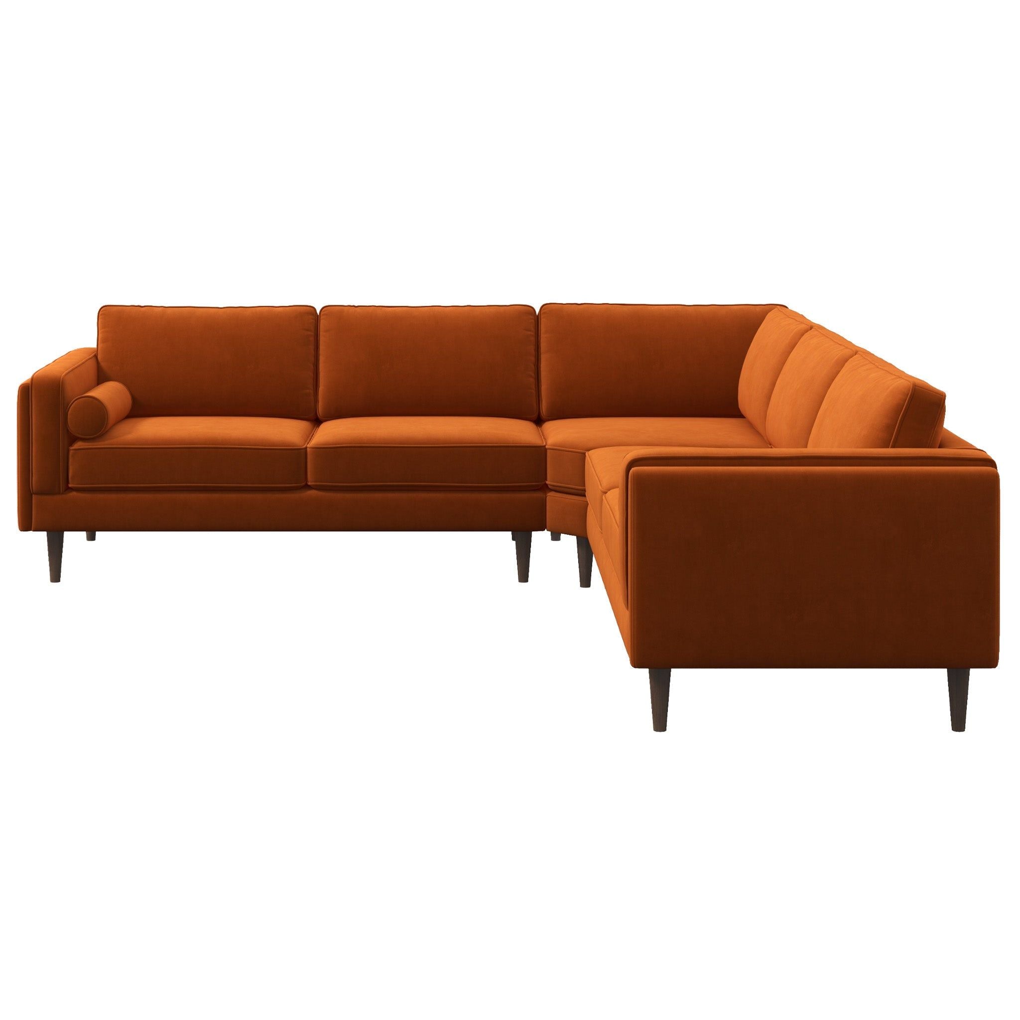 Amber - Velvet Corner Sectional Sofa - Best Buy Furniture