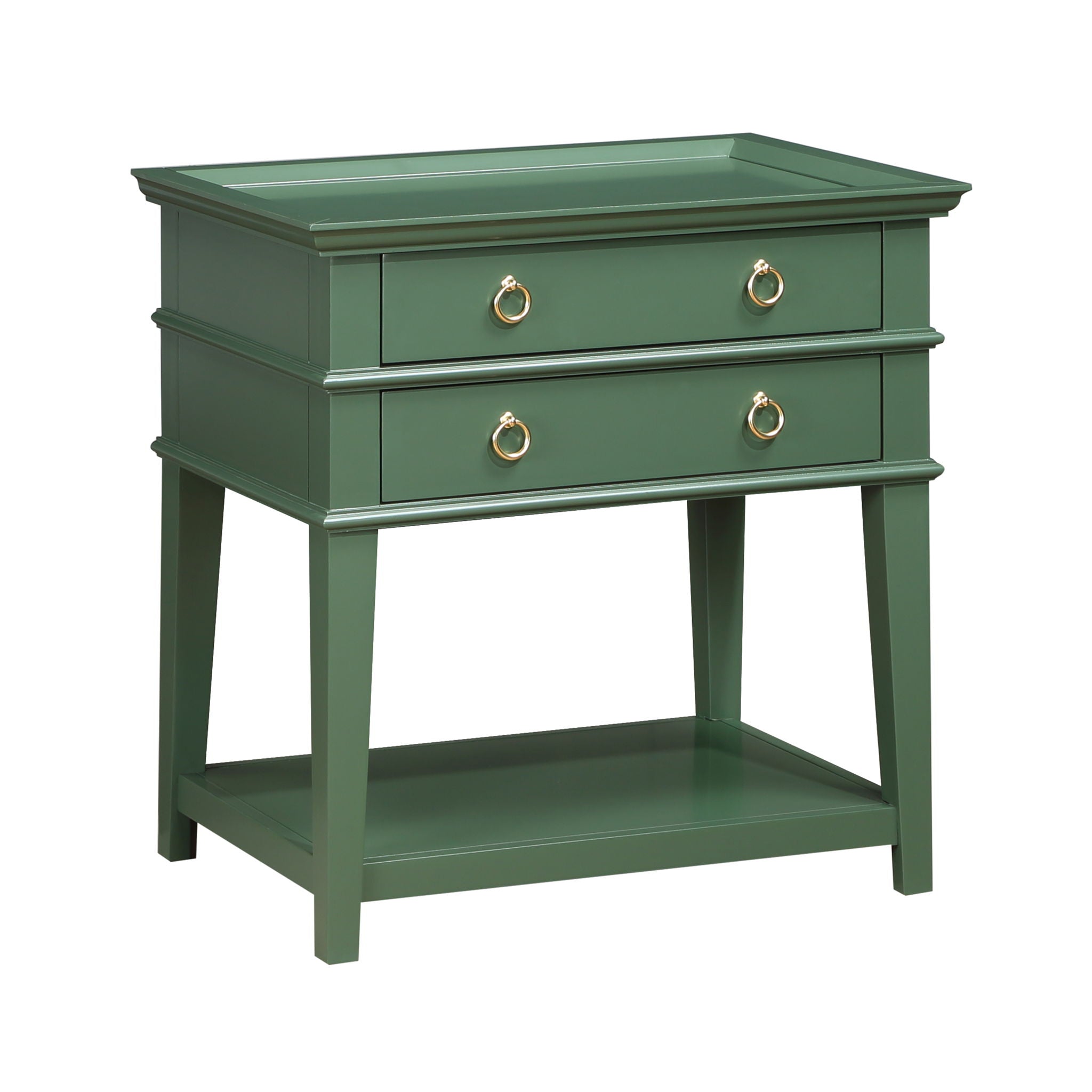 Carmona - 2 Drawer Tray Top Nightstand Pulls