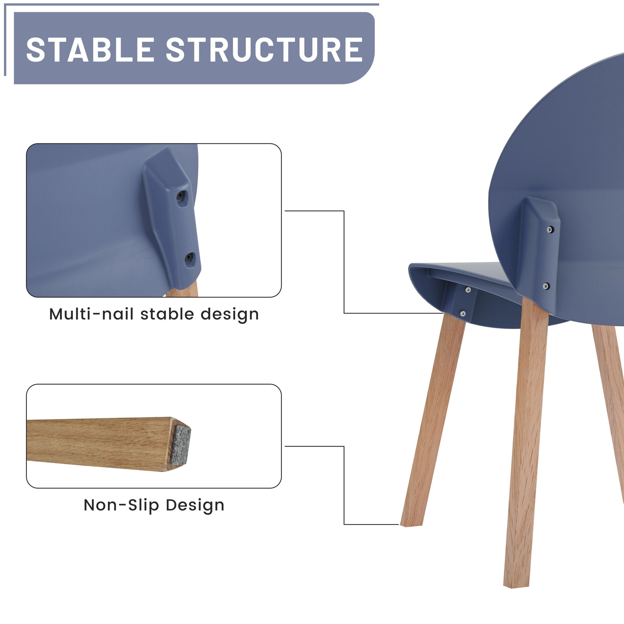 4 Piece Set Of Single Chairs With Long Table