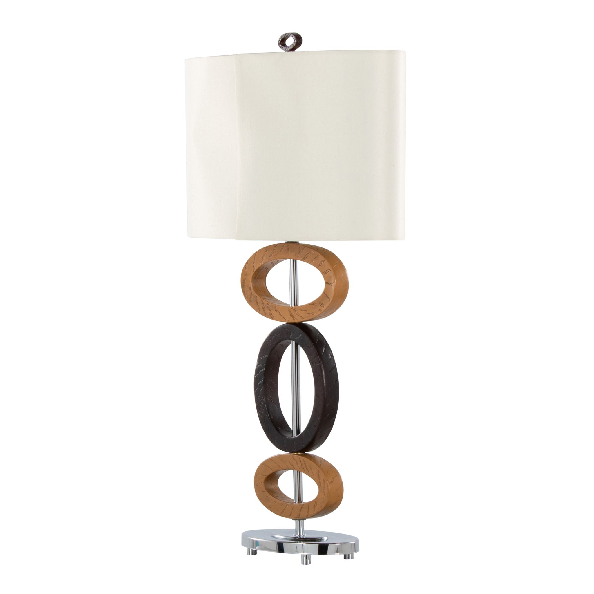 Hoops - Table Lamp (Set of 2) - Cedar / Bronze / White - Best Buy Furniture