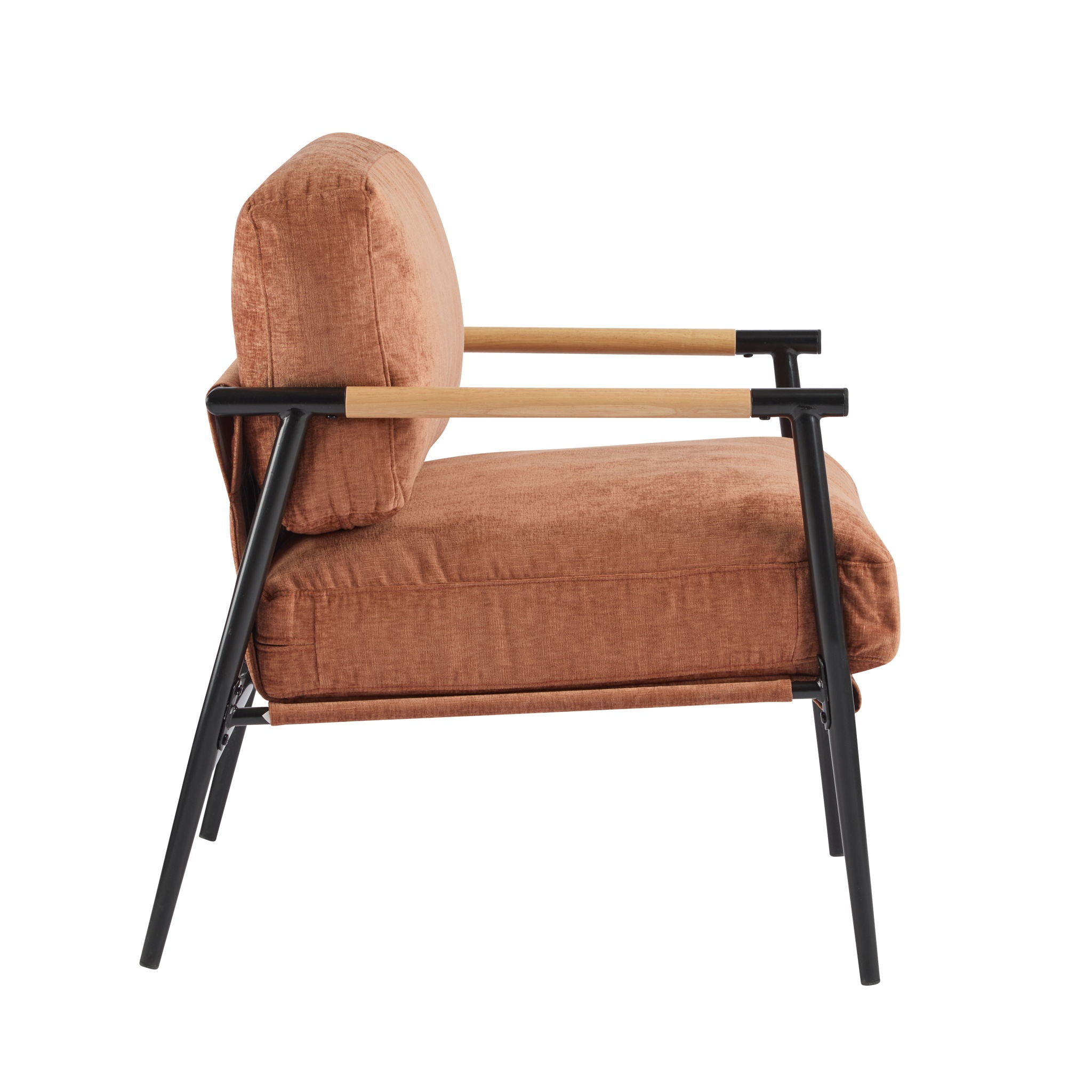 Modern Accent Chair With Plush Cushions, Cozy Seating