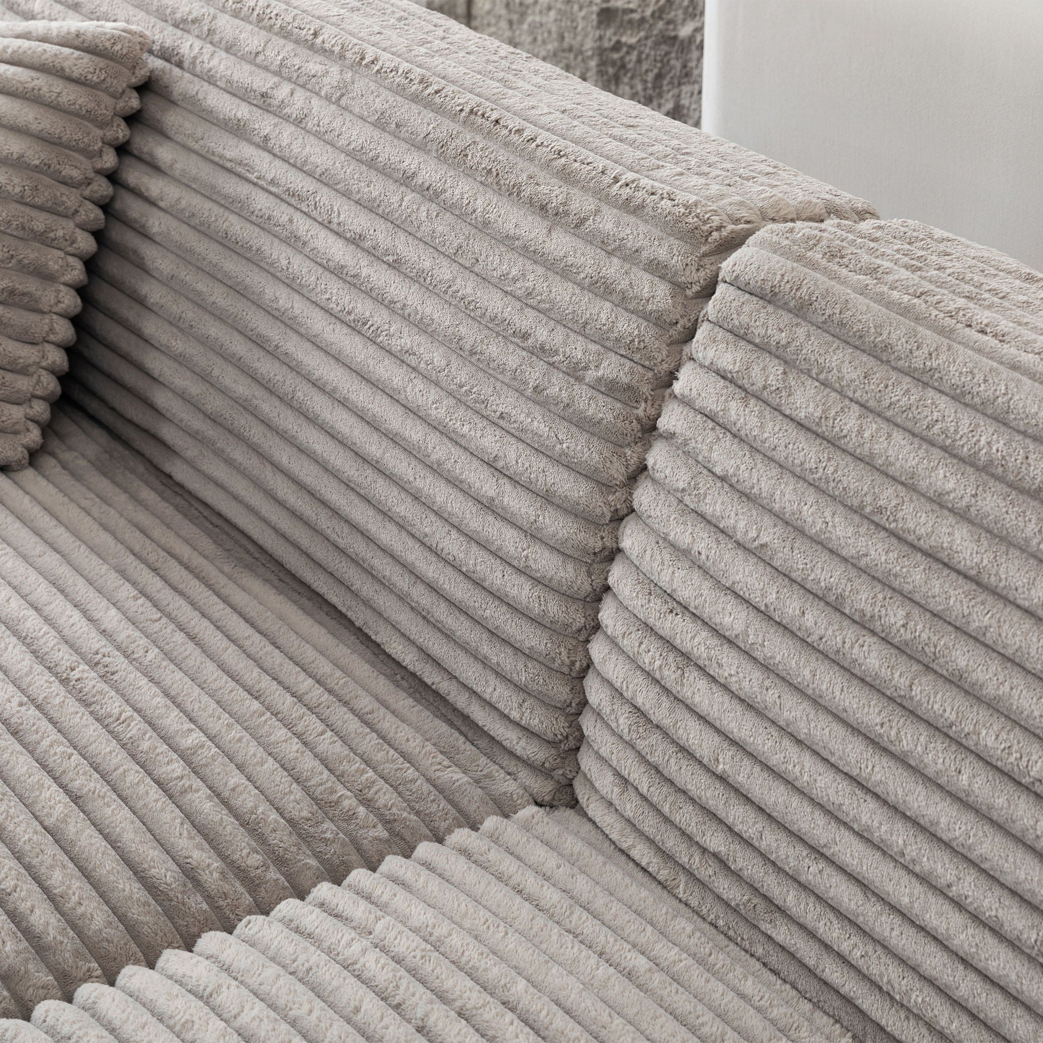 Modern Comfortable Cloud Sofa, Soft Plush Corduroy With Square Armrests