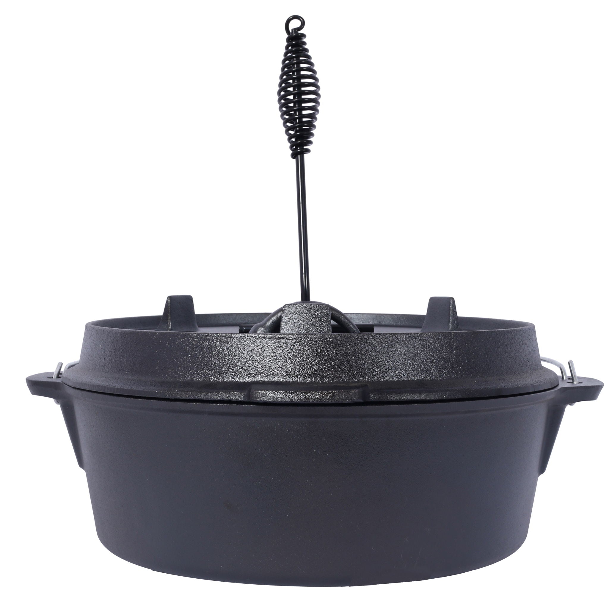 Pre-Seasoned Cast Dutch Oven With Skillet Lid And Pot Rack