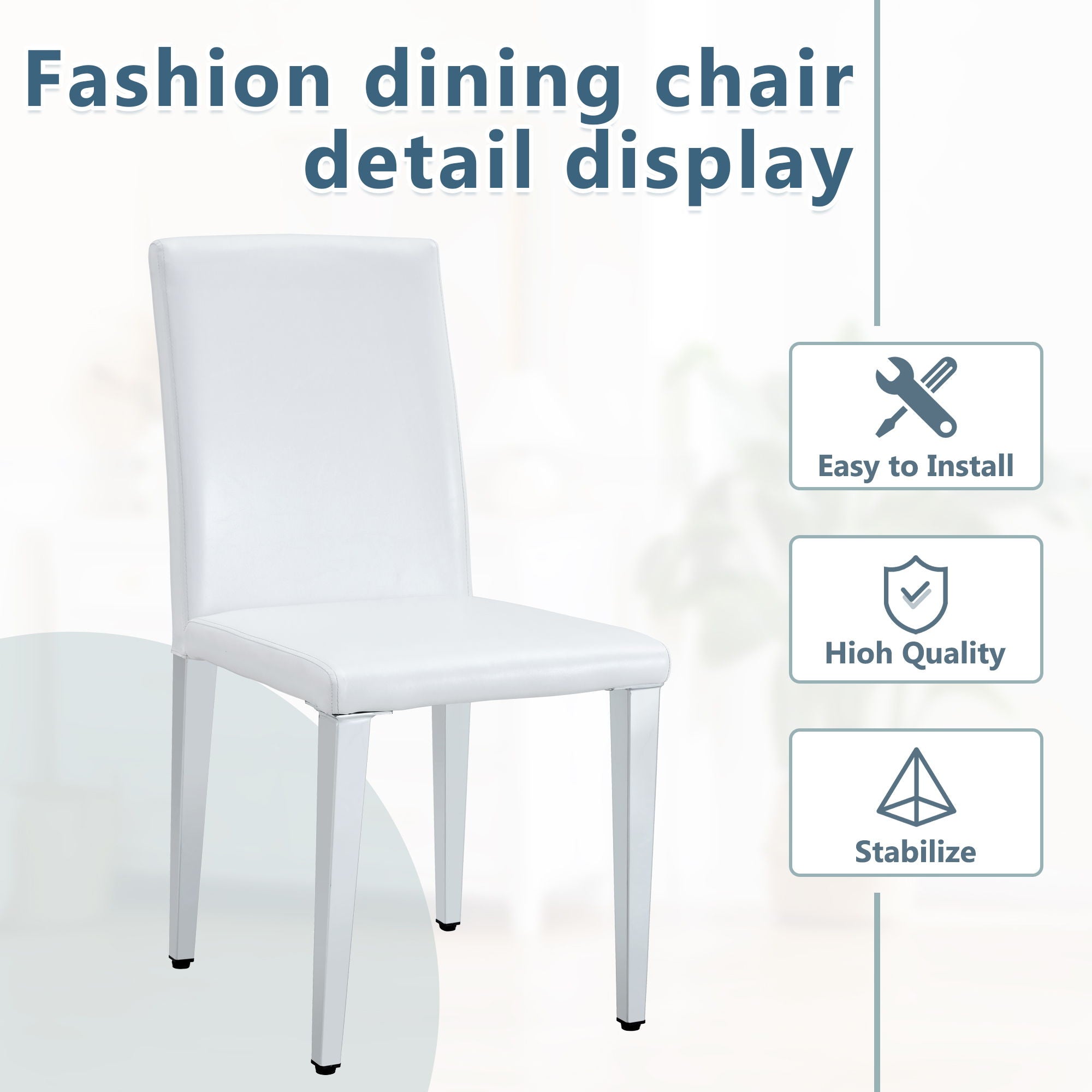 Simple And Versatile Dining Chairs With Metal Legs