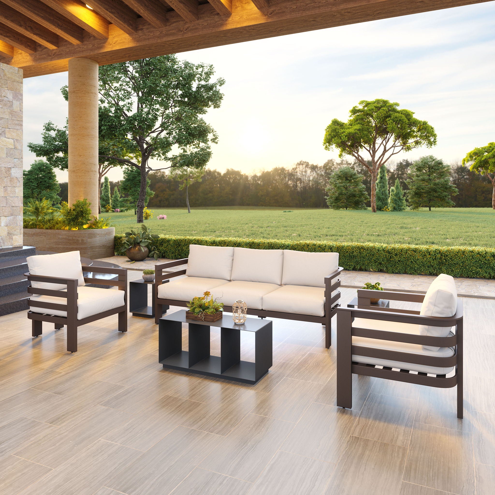 Kokos - Outdoor Side Table - Charcoal