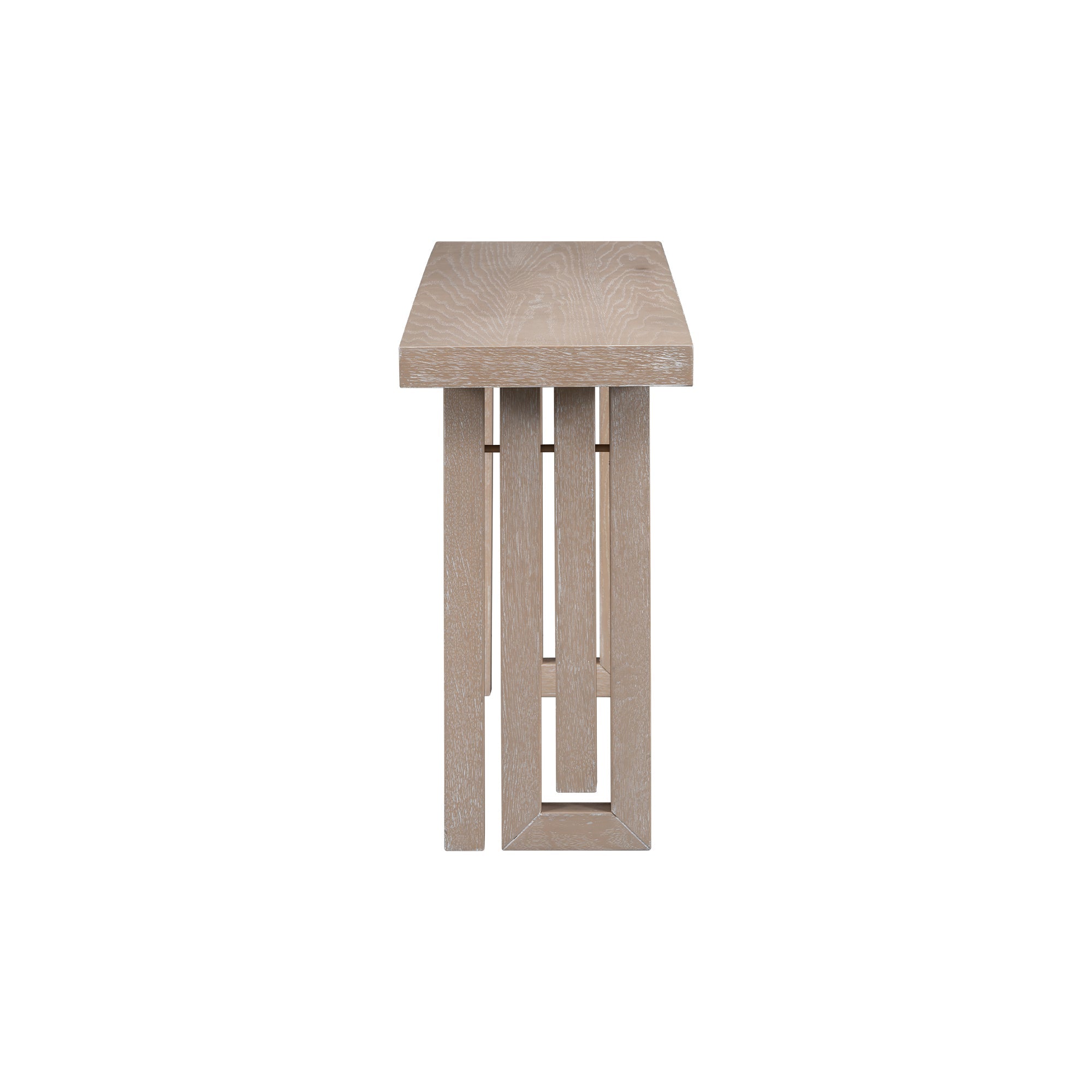 U_STYLE Uniquely Designed Oak Veneer Console Table