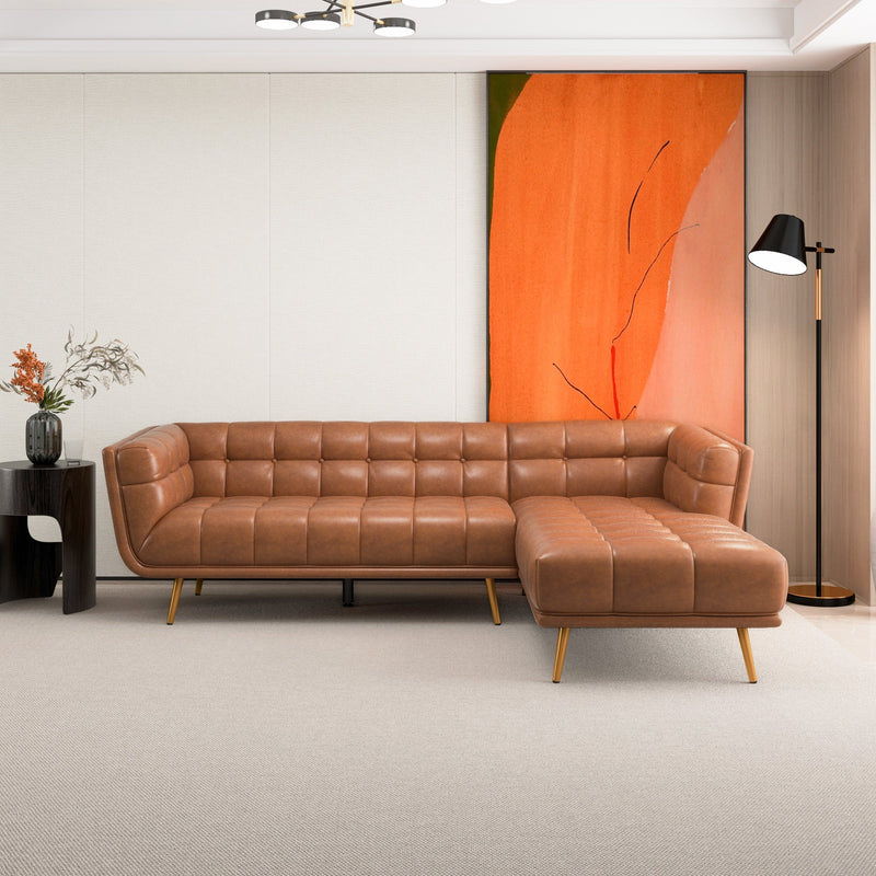 Addison - L Shape Sectional Sofa Tufted
