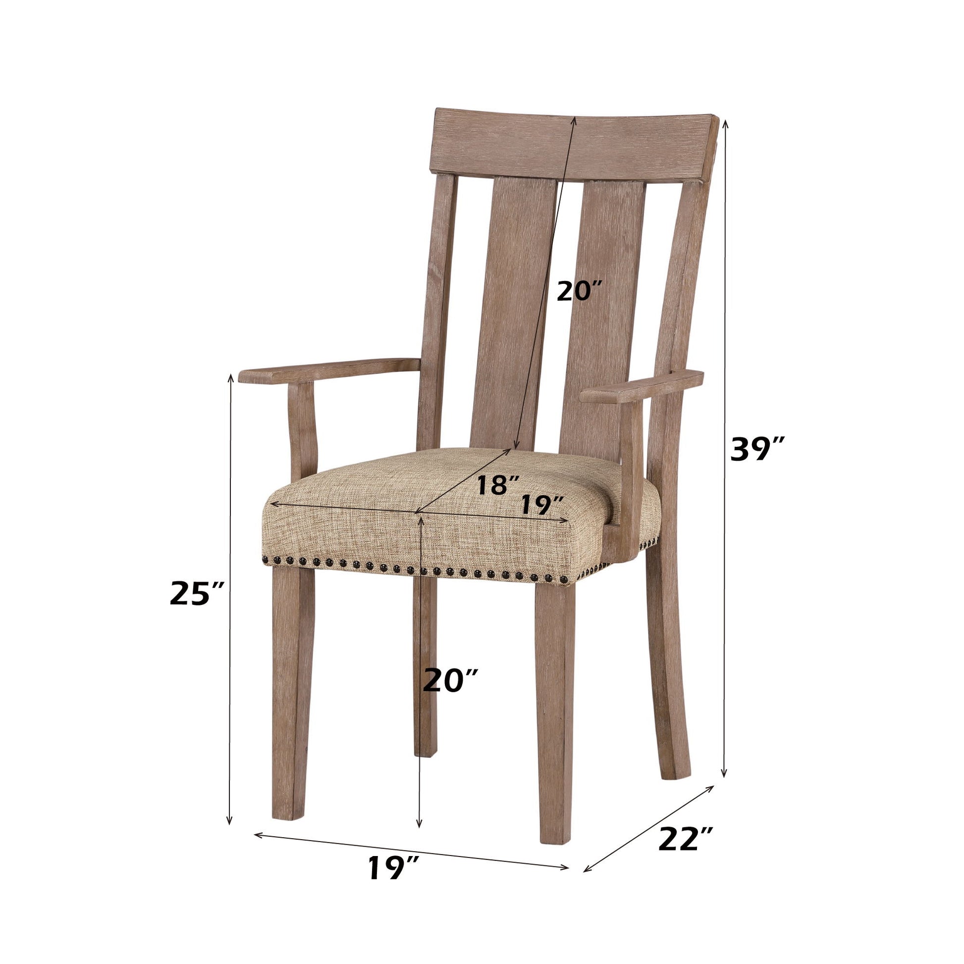 Nathaniel - Arm Chair (Set of 2) - Maple - Best Buy Furniture