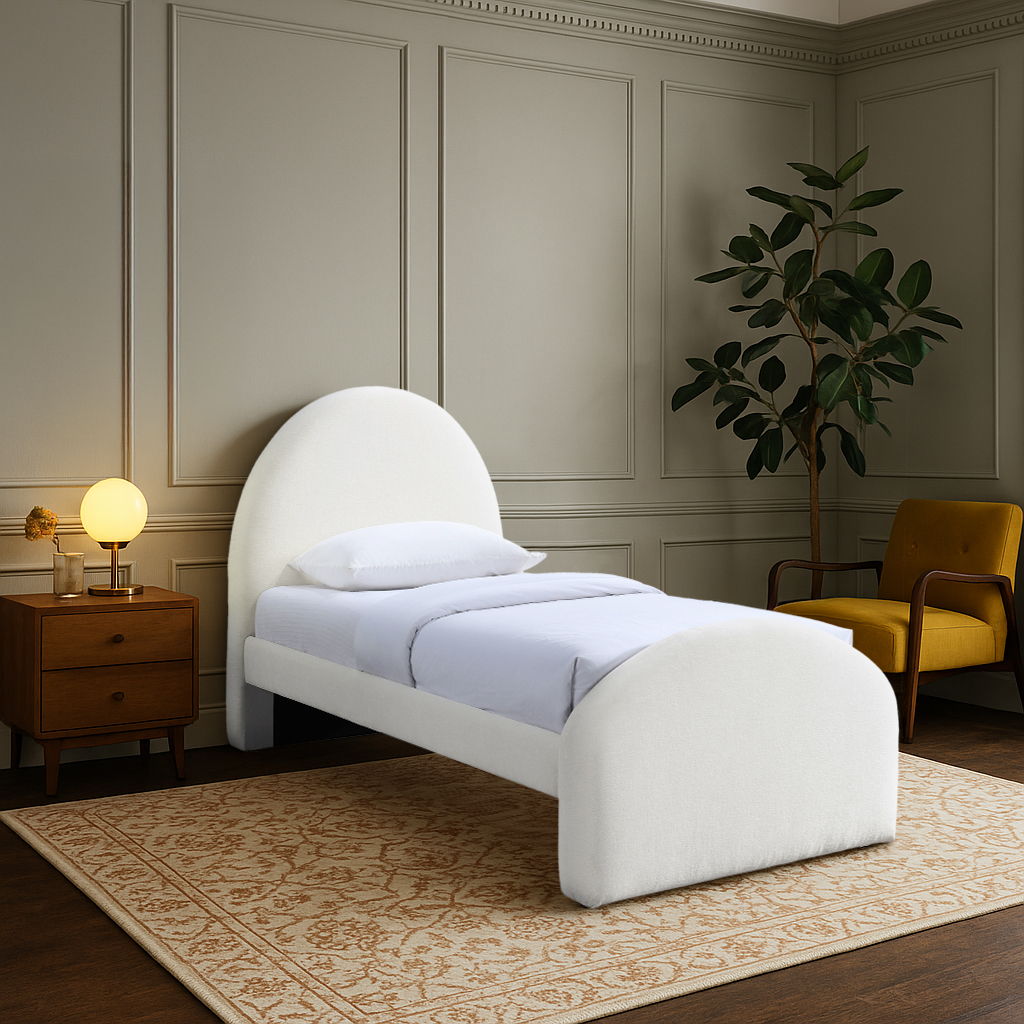 Andaz - Chenille Fabric Upholstered Bed - Best Buy Furniture