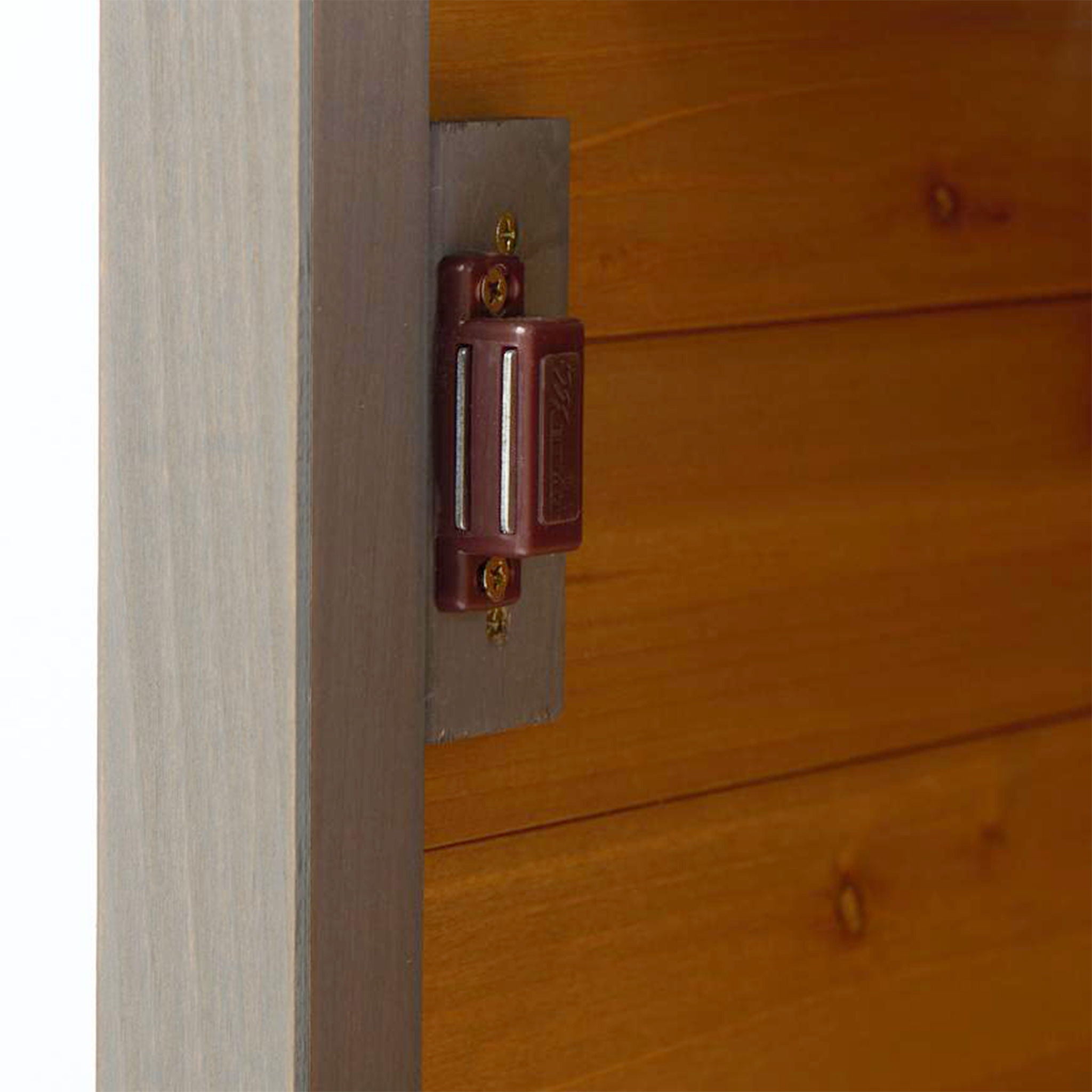 Outdoor Potting - Bench, Workstation Table With Cabinet For Backyard Garden Supplies - Brown / Gray