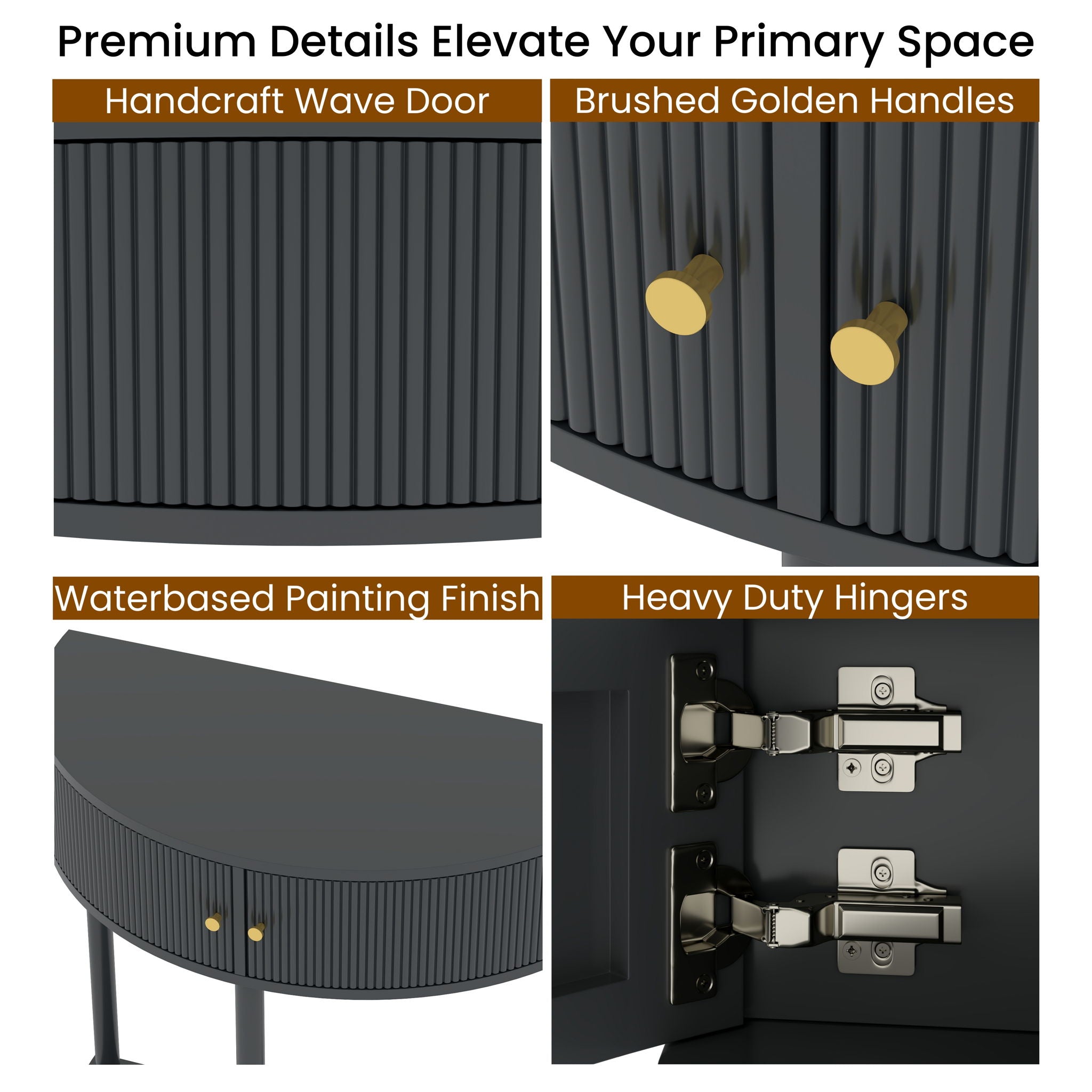 Demi Lune - Console Table With 2 Storage Drawers