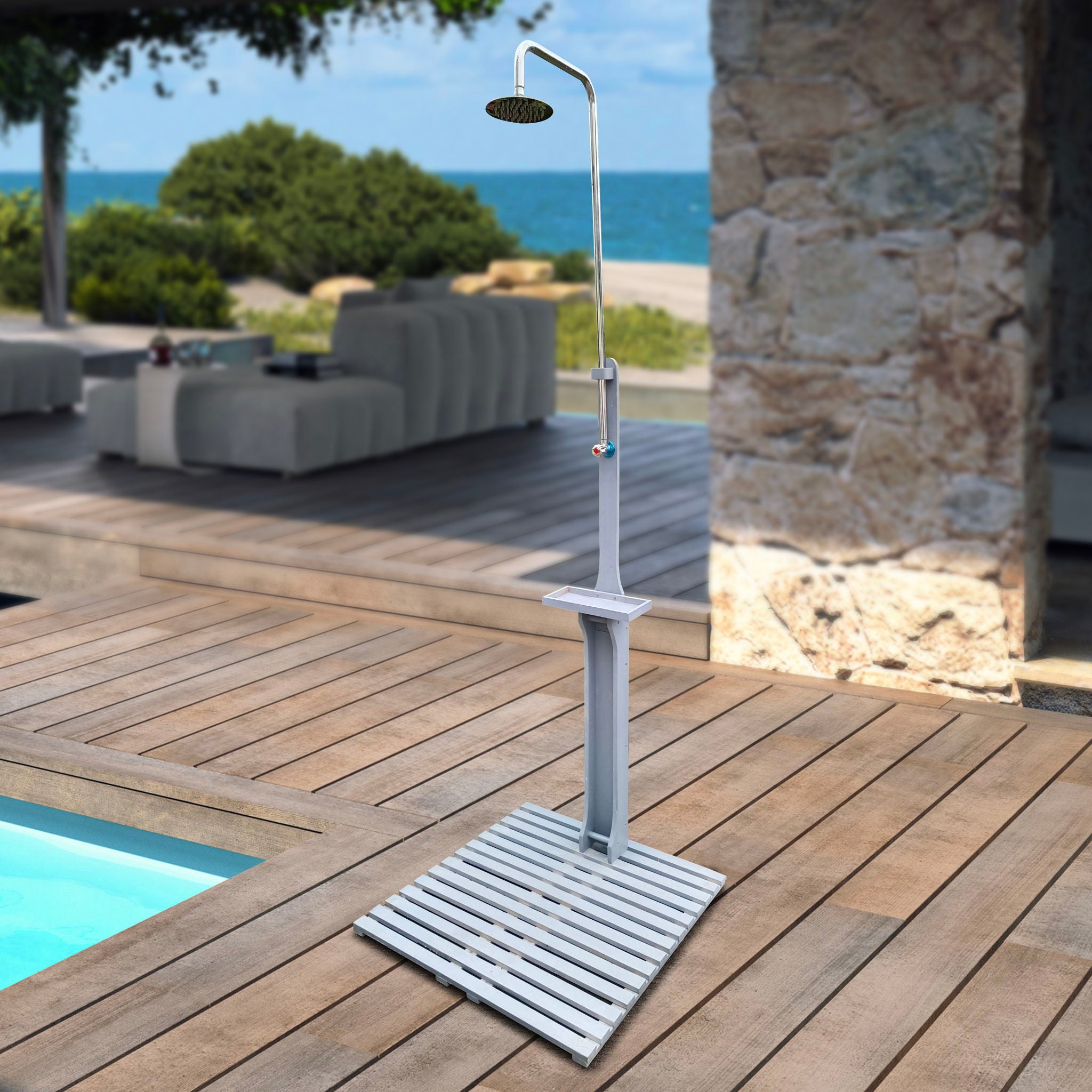 Outdoor Garden Pool Shower With Chassis Board For Patio