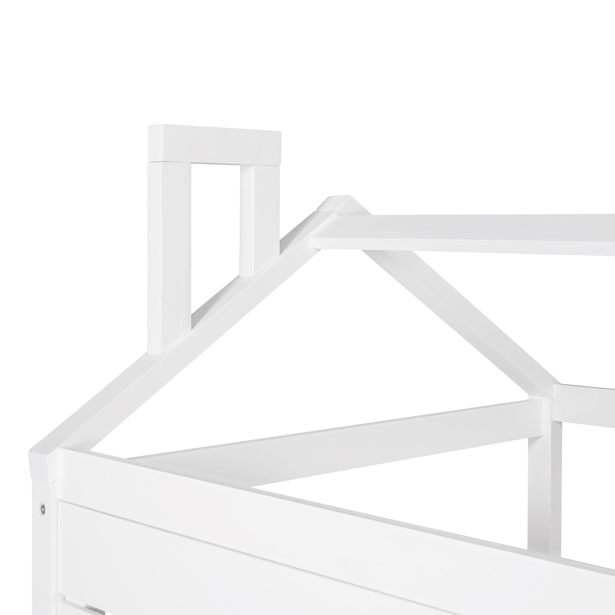 Twin Size Classic House Bed With 2 Drawers - White