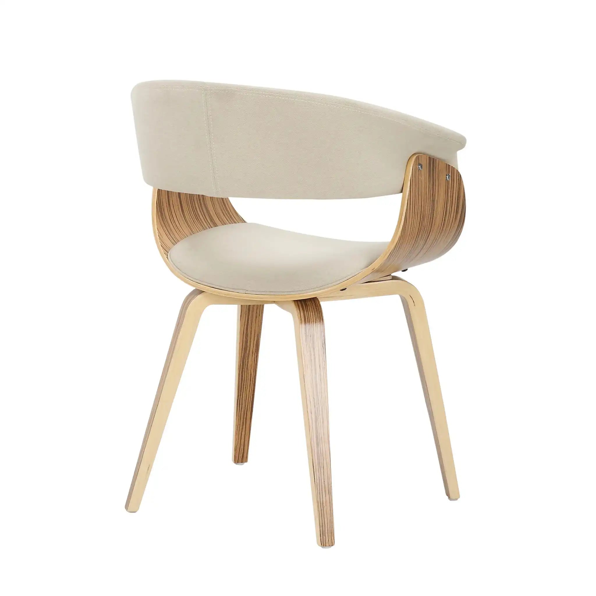 Vintage Mod - Mid-Century Modern Dining / Chair (Set of 2) - Zebra / Cream