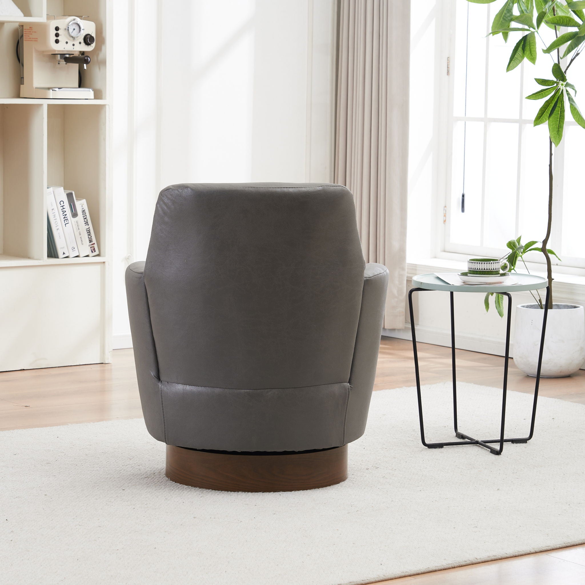 Swivel Accent Chairs Armchair With Stainless Steel Base