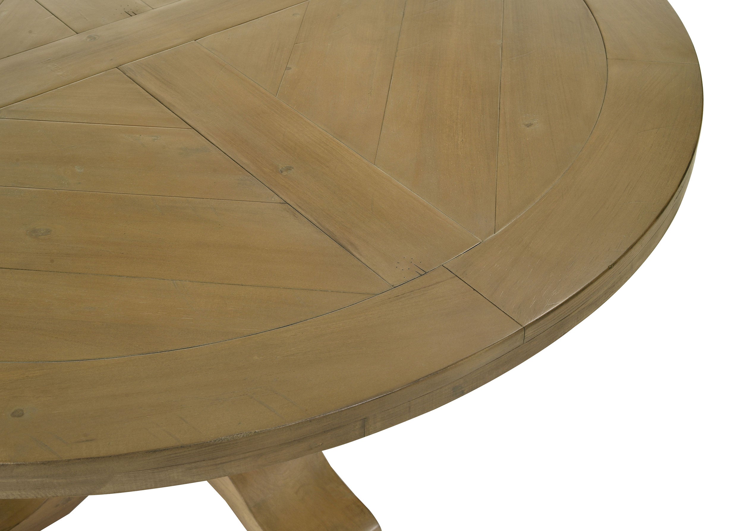 Florence Round 60-inch Wood Dining Table Rustic Honey-CoasterElevations