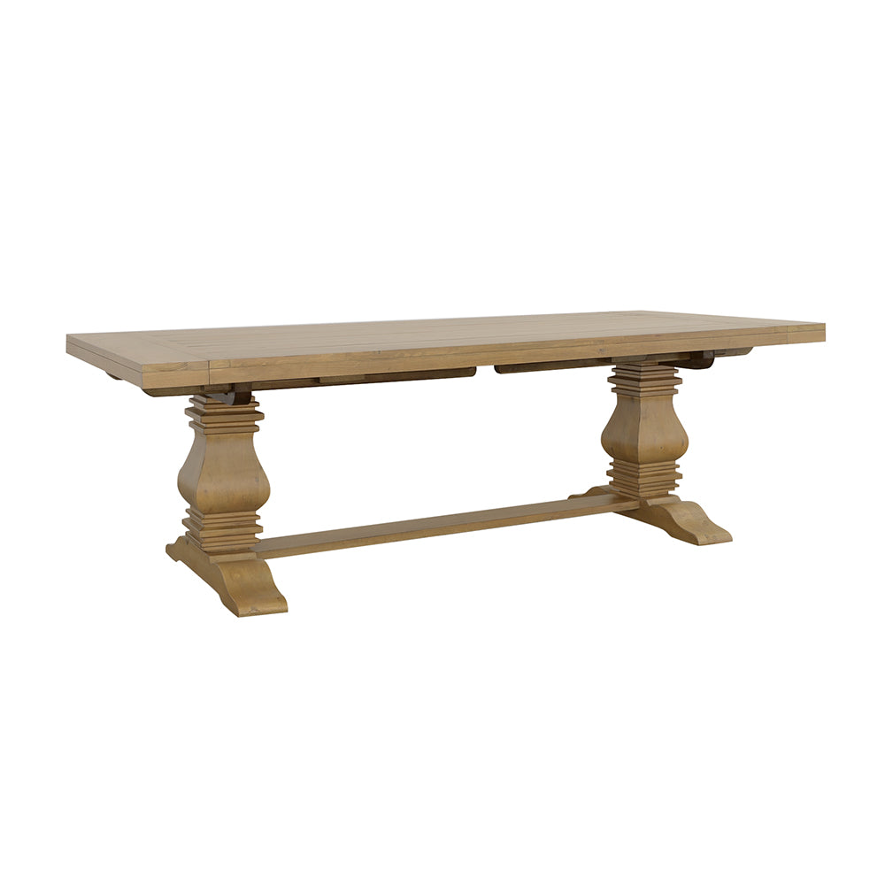 Florence 126-inch Extension Dining Table Rustic Honey-CoasterElevations