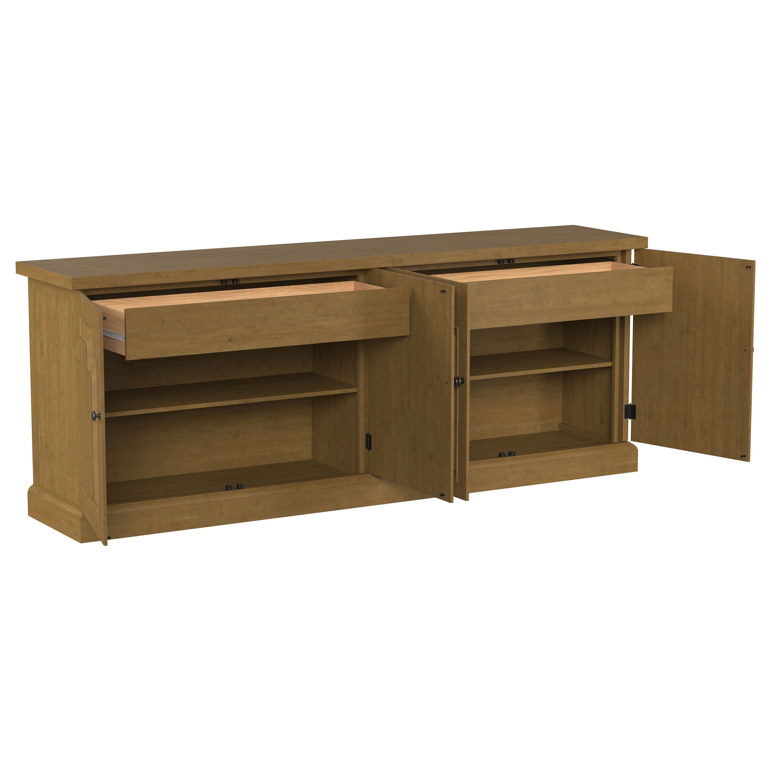 Florence 4-door Dining Sideboard Buffet Cabinet Rustic Honey-CoasterElevations