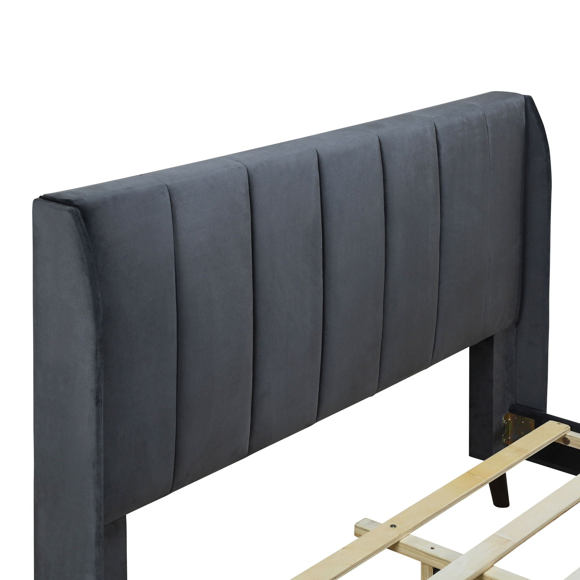 Upholstered Platform Bed Velvet
