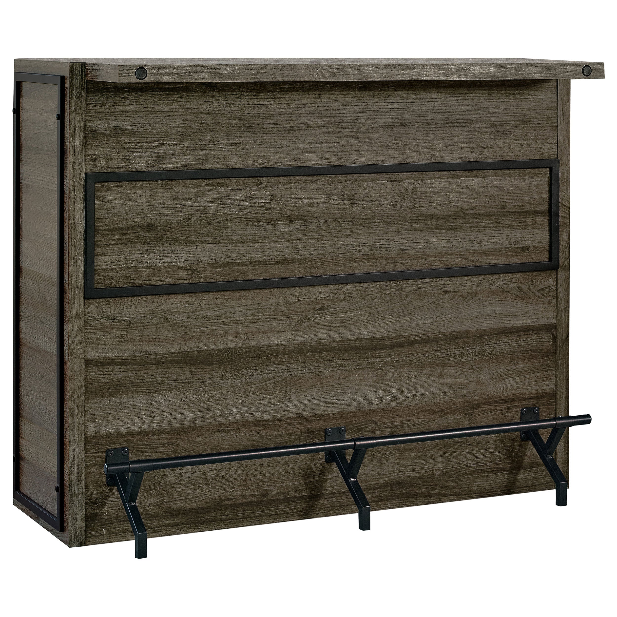 Joe 5-shelf Composite Wood Home Bar Wine Cabinet Aged Oak-CoasterEveryday